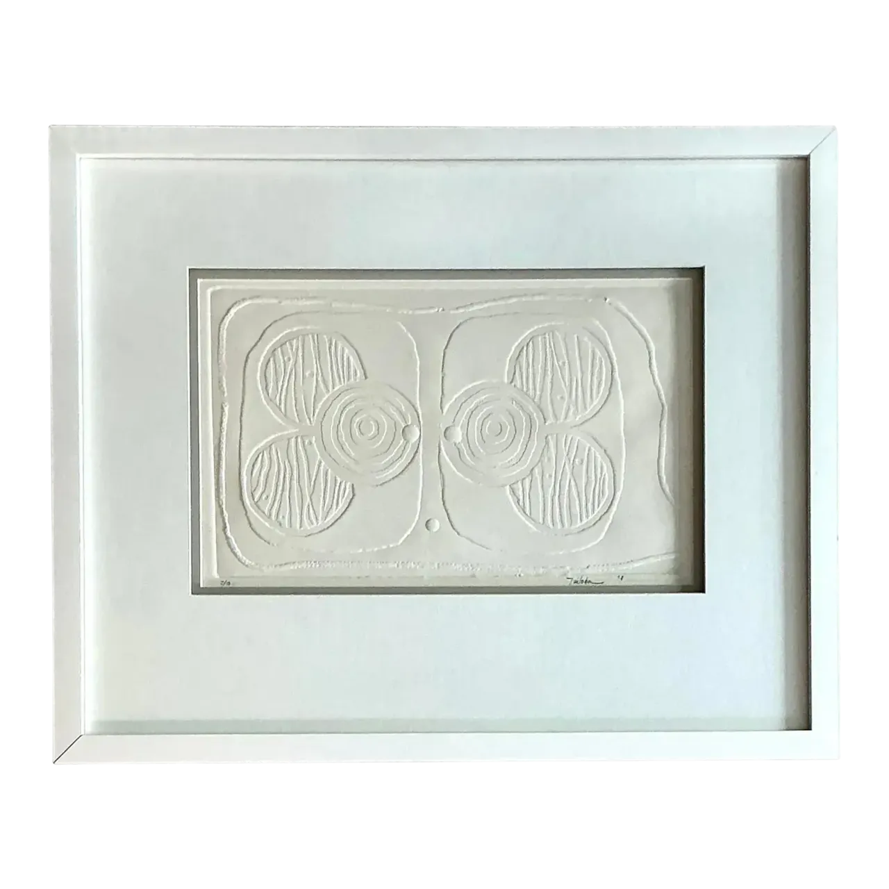 Vintage Boho Numbered Molded Paper Lithograph