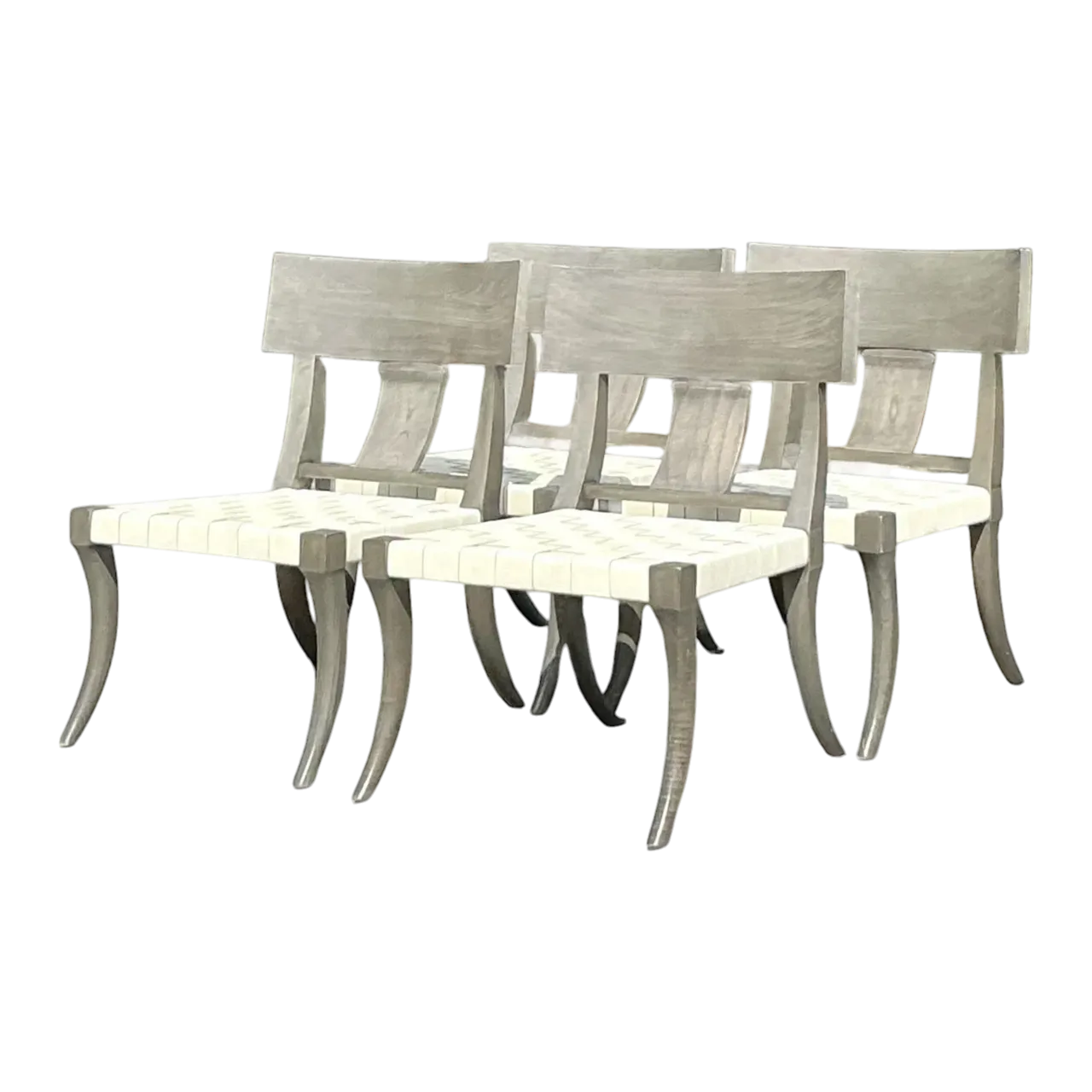 Vintage Boho Oly Washed Klismos Dining Chairs - Set of 4