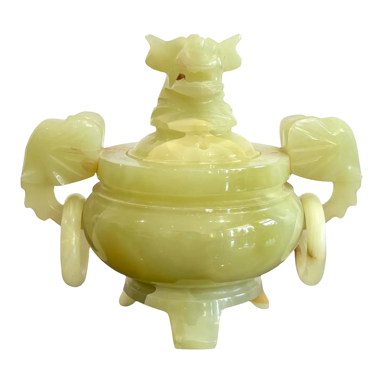 Vintage Boho Onyx Lidded Bowl
