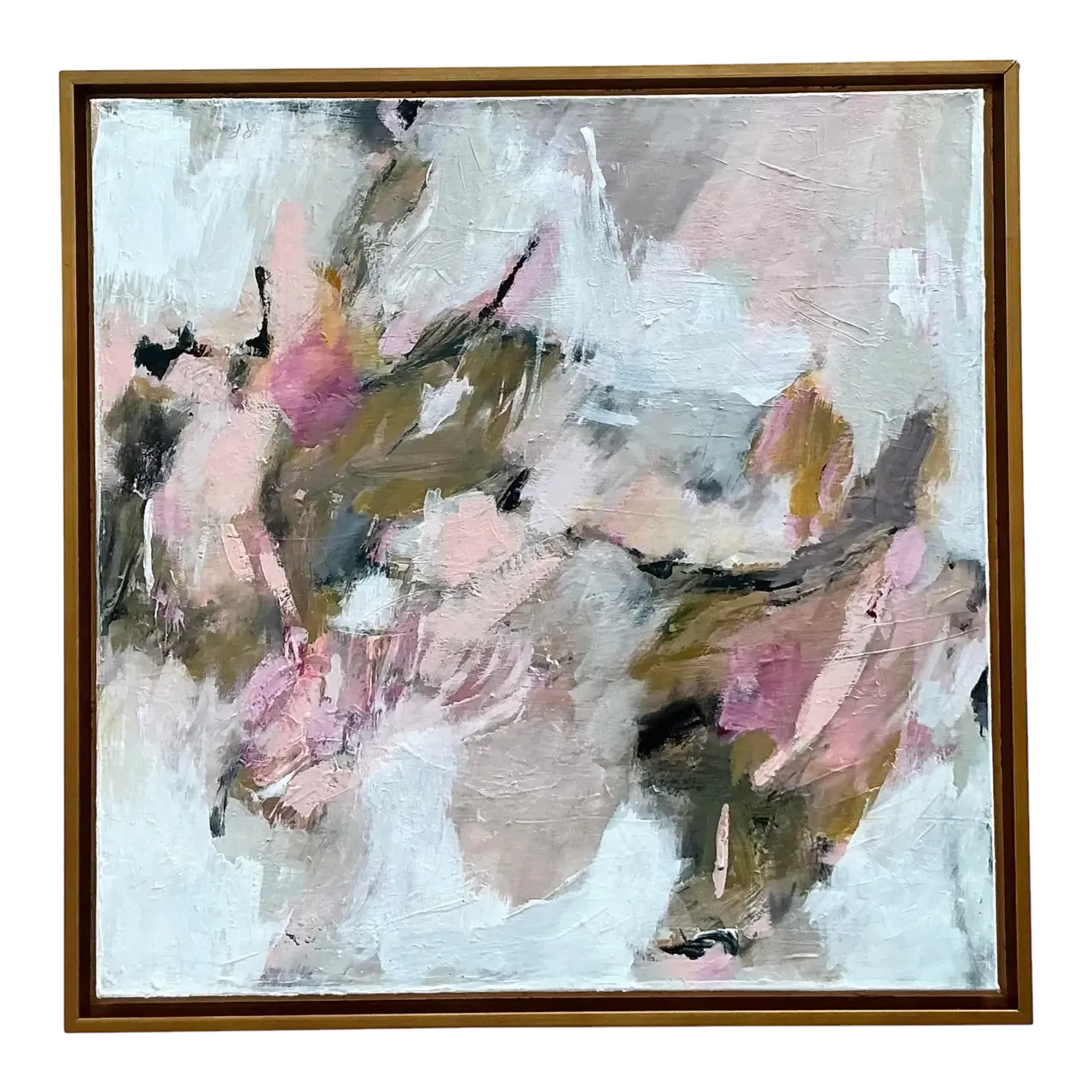 Vintage Boho Original Abstract Painting on Canvas