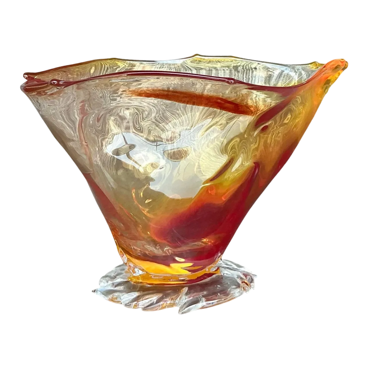 Vintage Boho Original Blown Glass Bowl