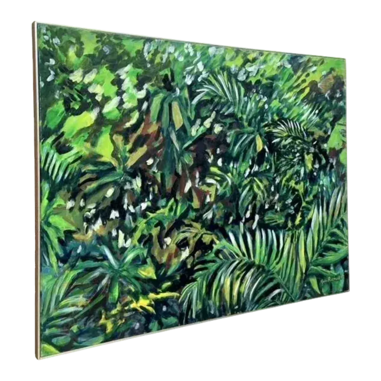 Vintage Boho Original Botanical Oil Painting on Canvas