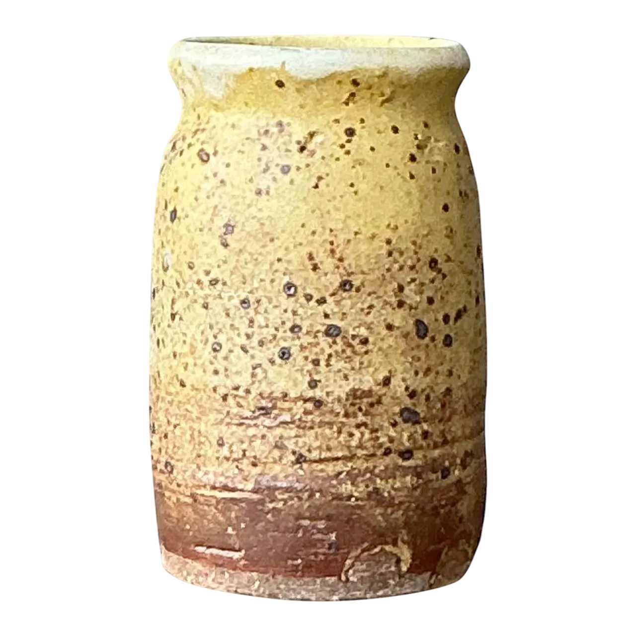 Vintage Boho Original Glazed Ceramic Vase - Ceramic, 2.5W x 4.25H