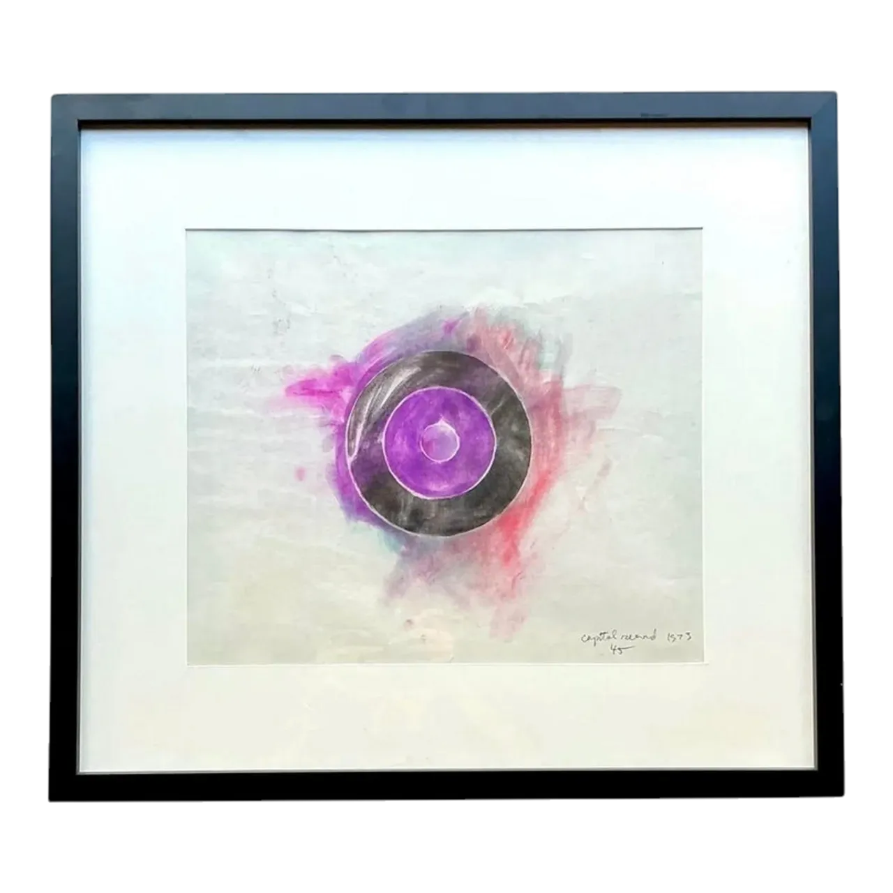 Vintage Boho Original Pastel Geometric Abstract on Paper