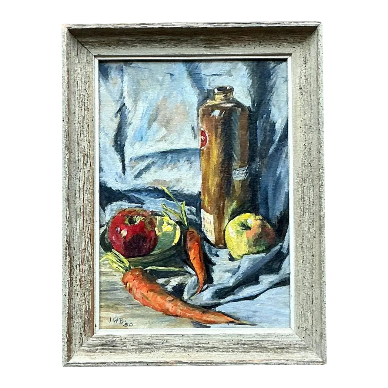 Vintage Boho Original Still Life Oil on Canvas