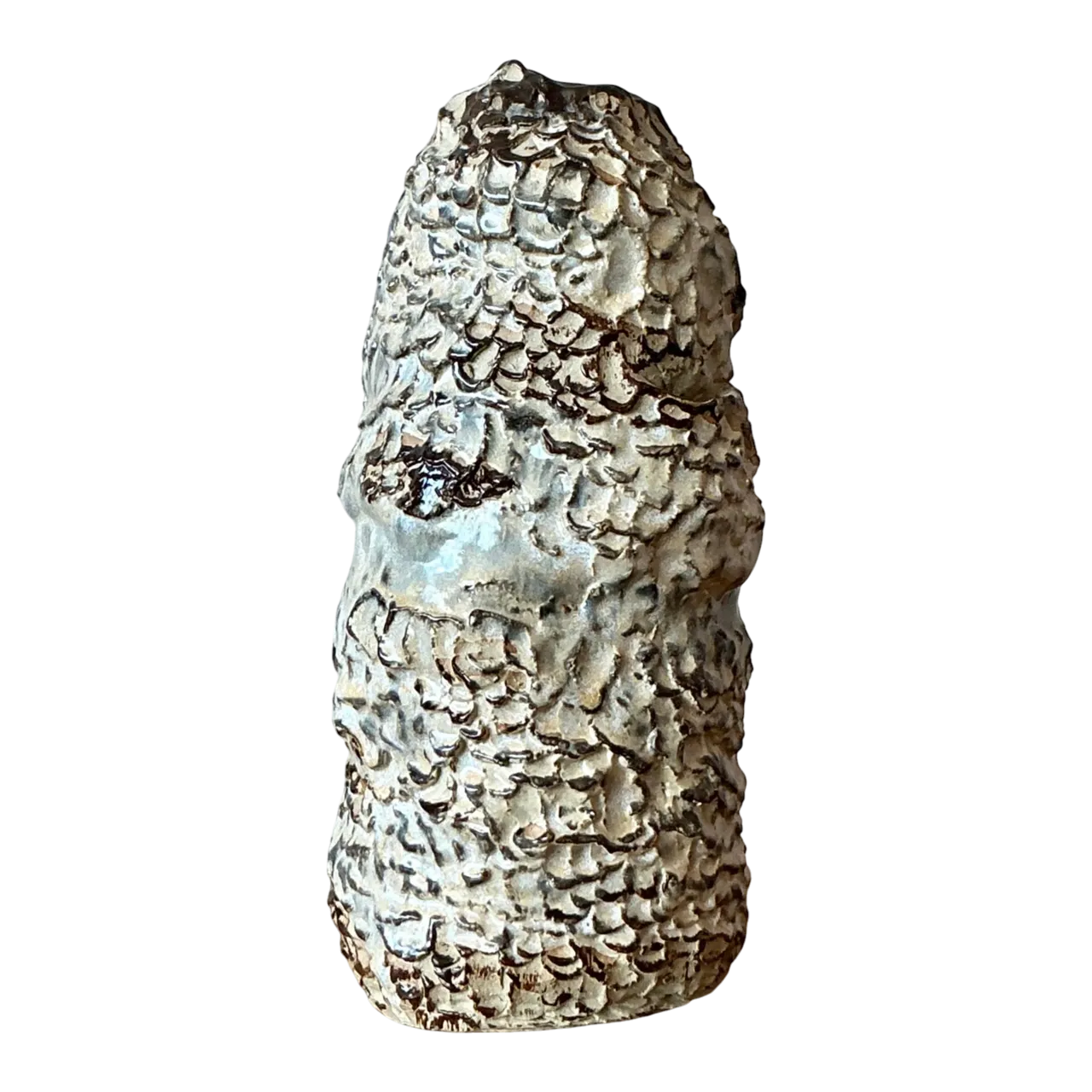 Vintage Boho Original Studio Pottery Vase - Ceramic, 6W x 13H