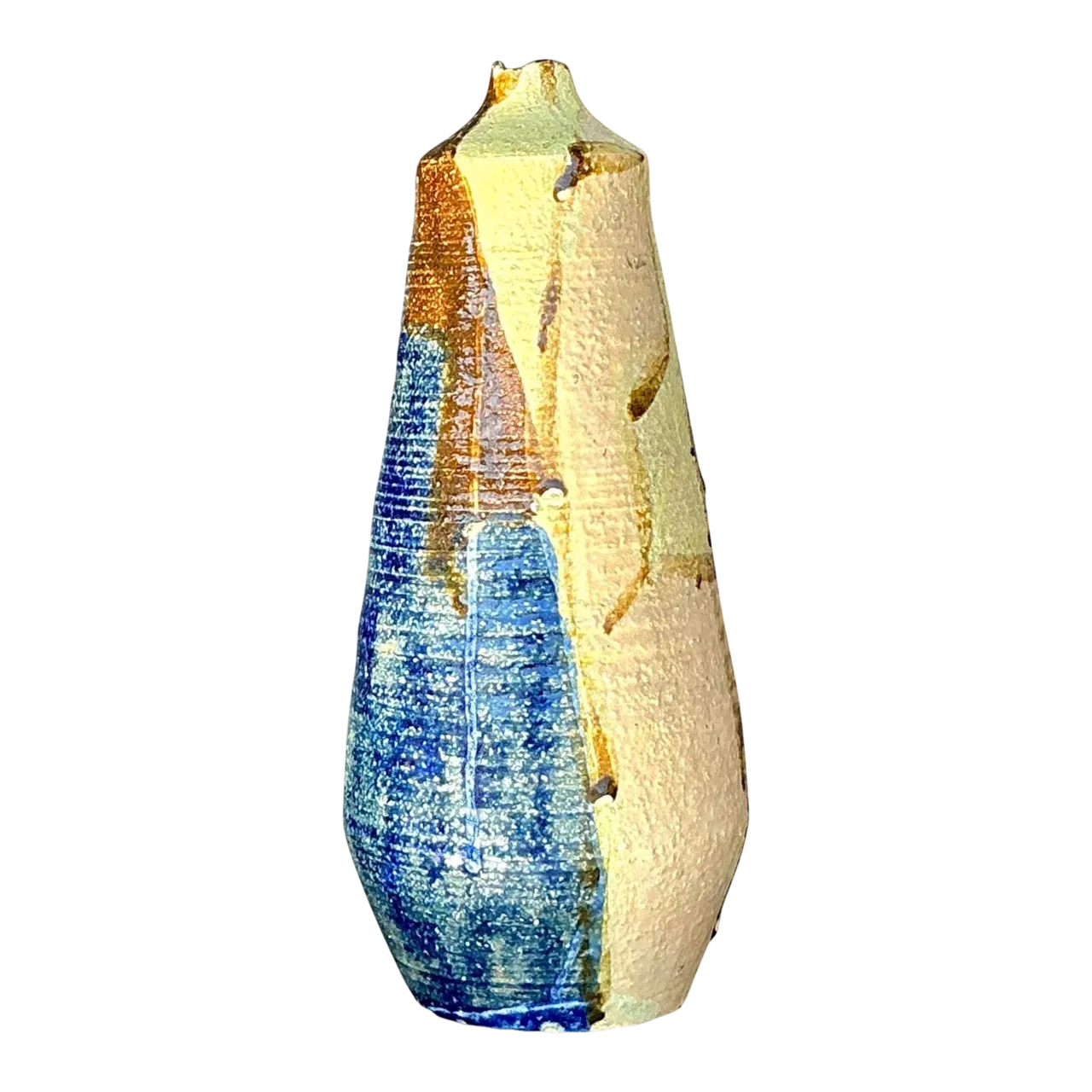Vintage Boho Original Studio Pottery Vase - Pottery, 4.5W x 10.5H