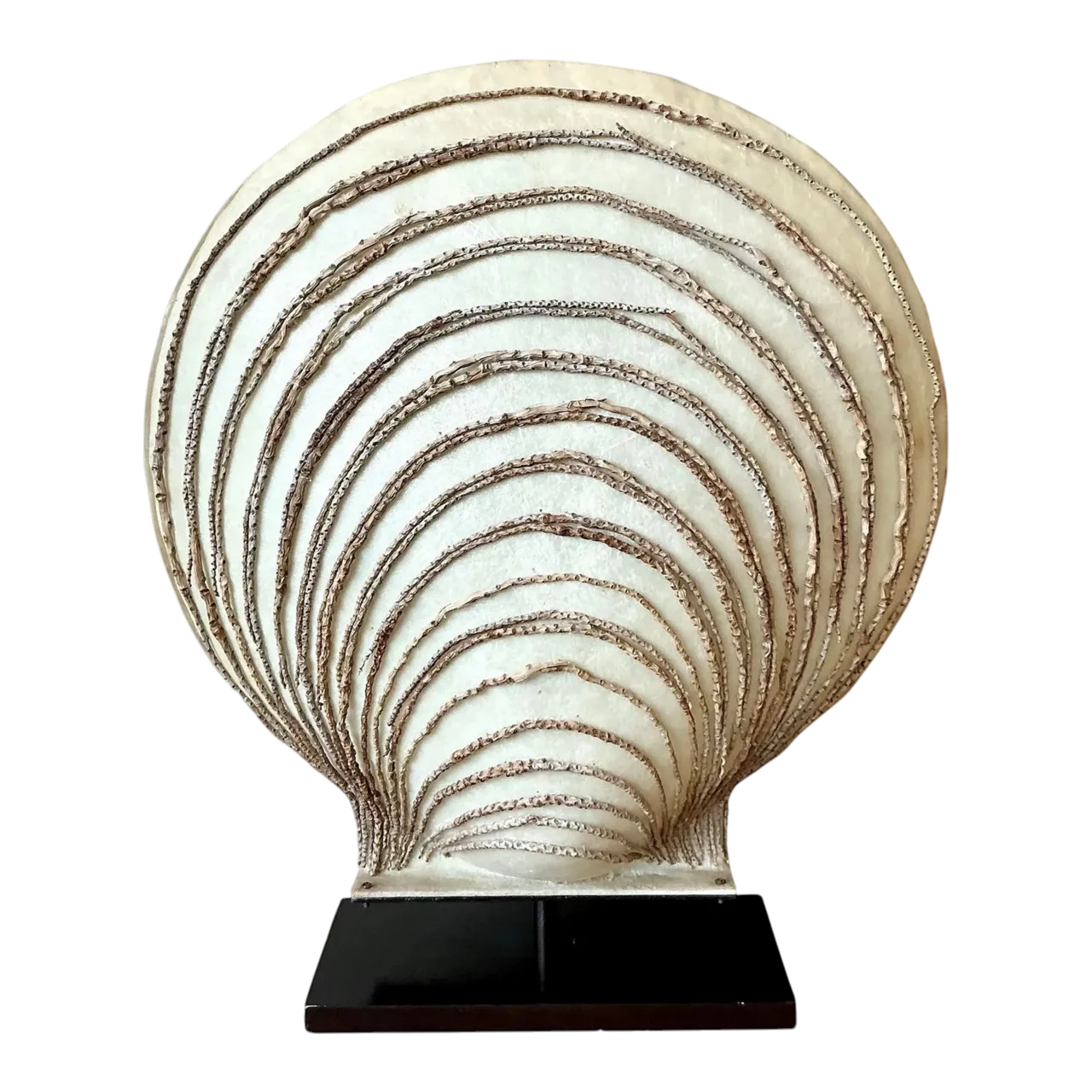 Vintage Boho Parchment Clamshell Lamp