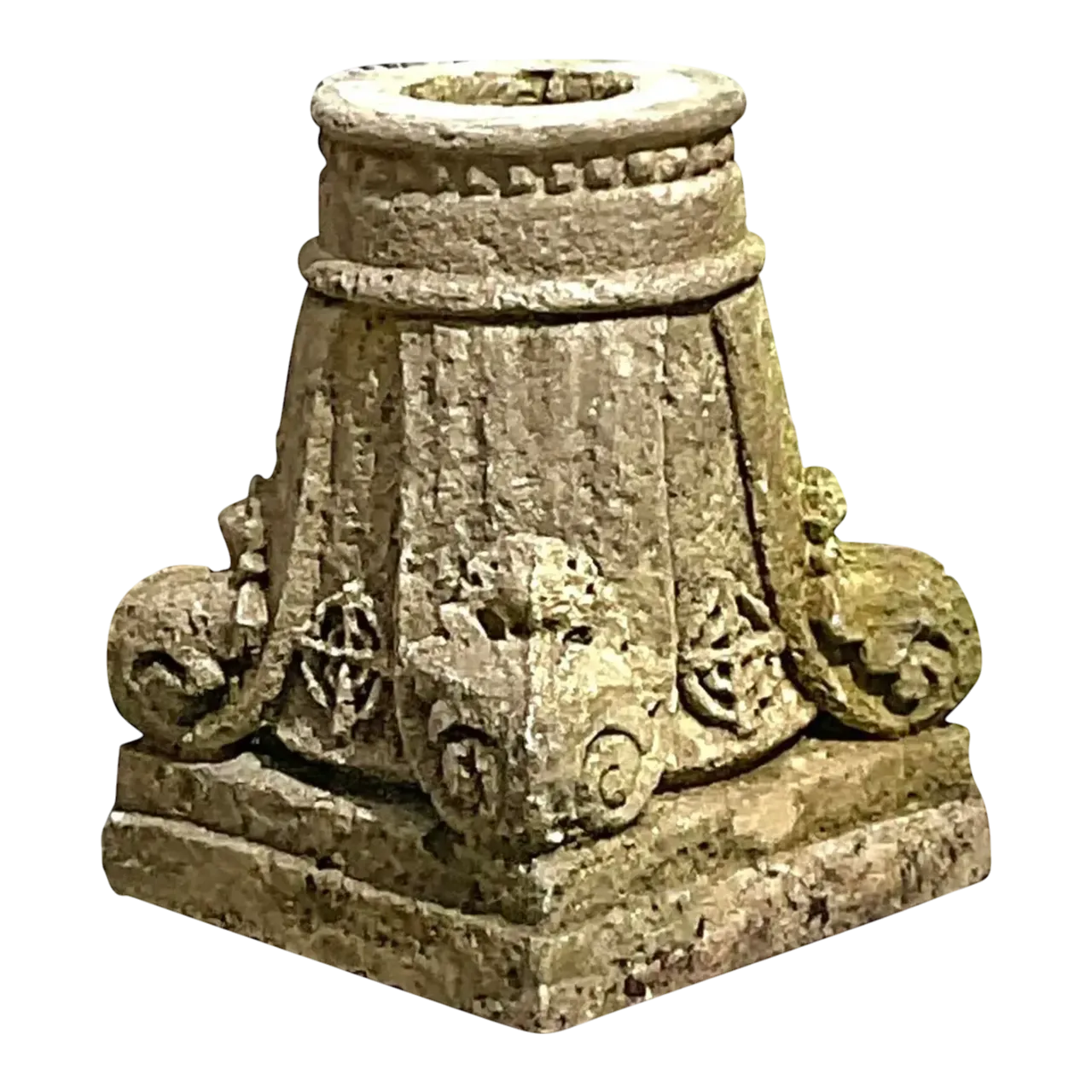 Vintage Boho Patinated Architectural Element Column
