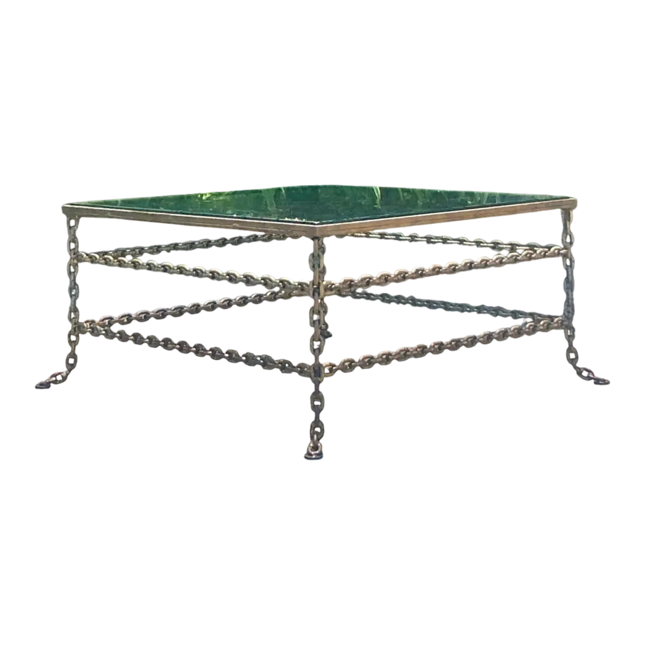 Vintage Boho Patinated Chain Coffee Table