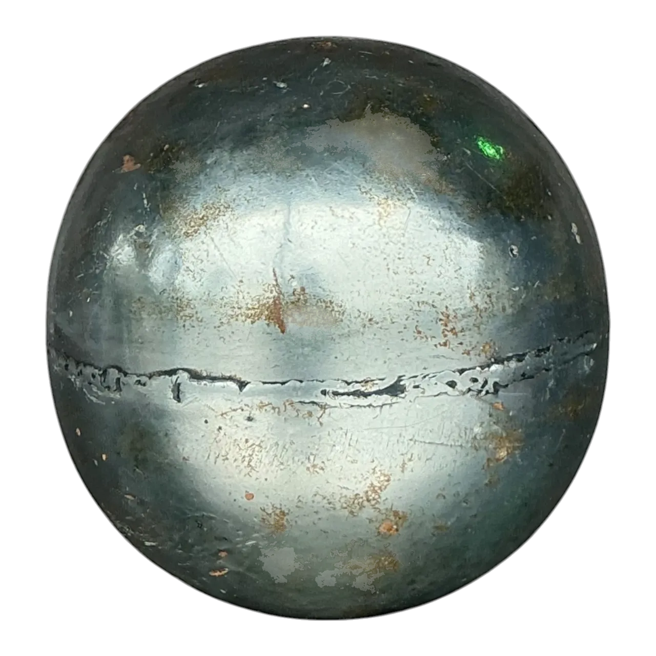 Vintage Boho Patinated Metal Sphere