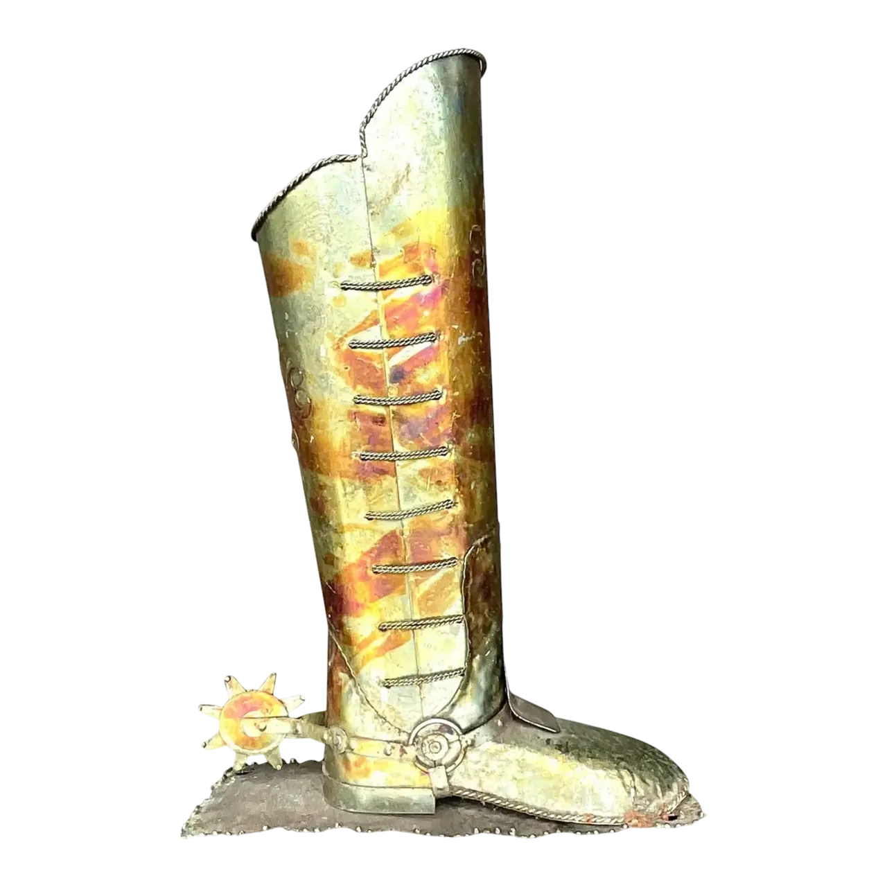 Vintage Boho Patinated Spur Boot