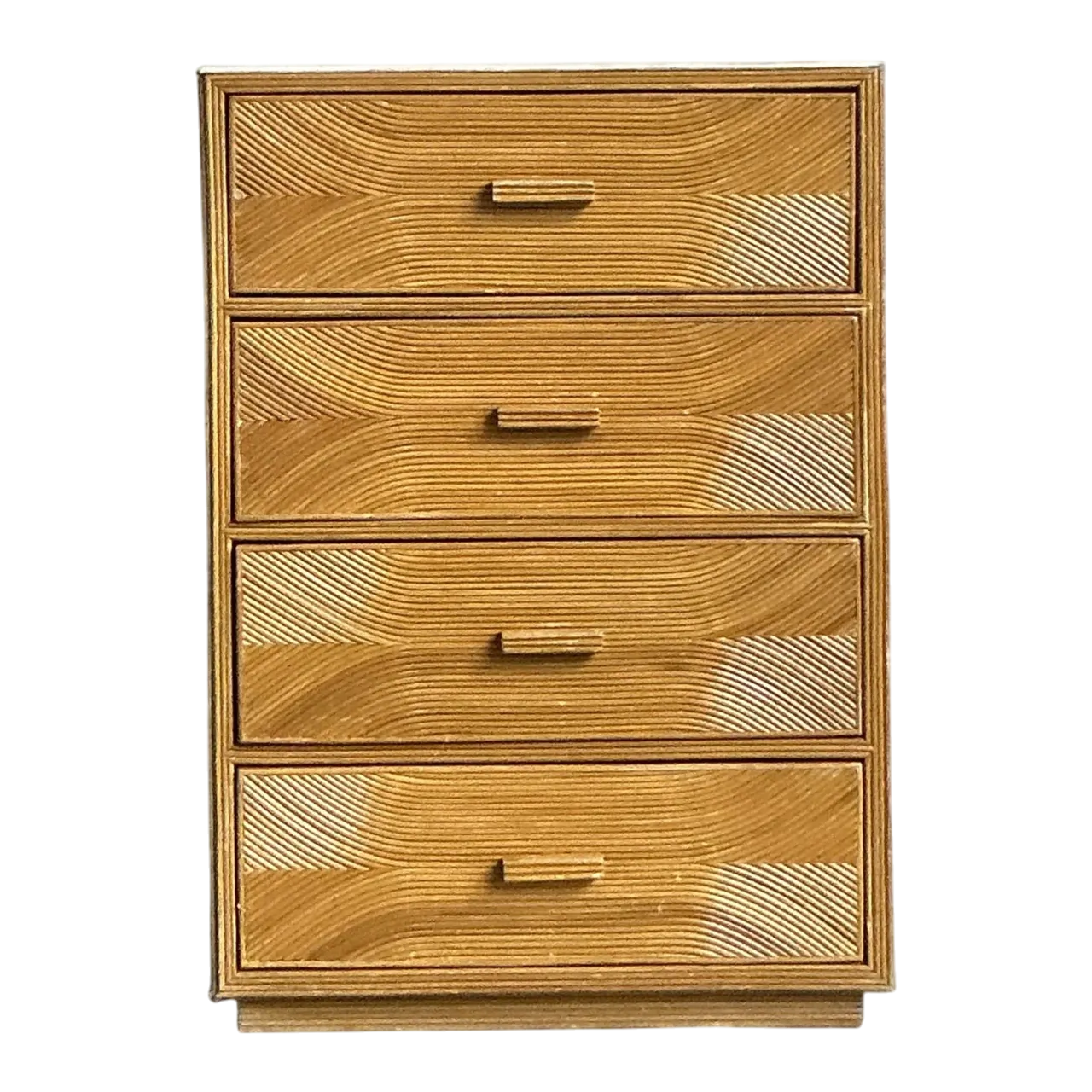 Vintage Boho Pencil Reed Chest of Drawers