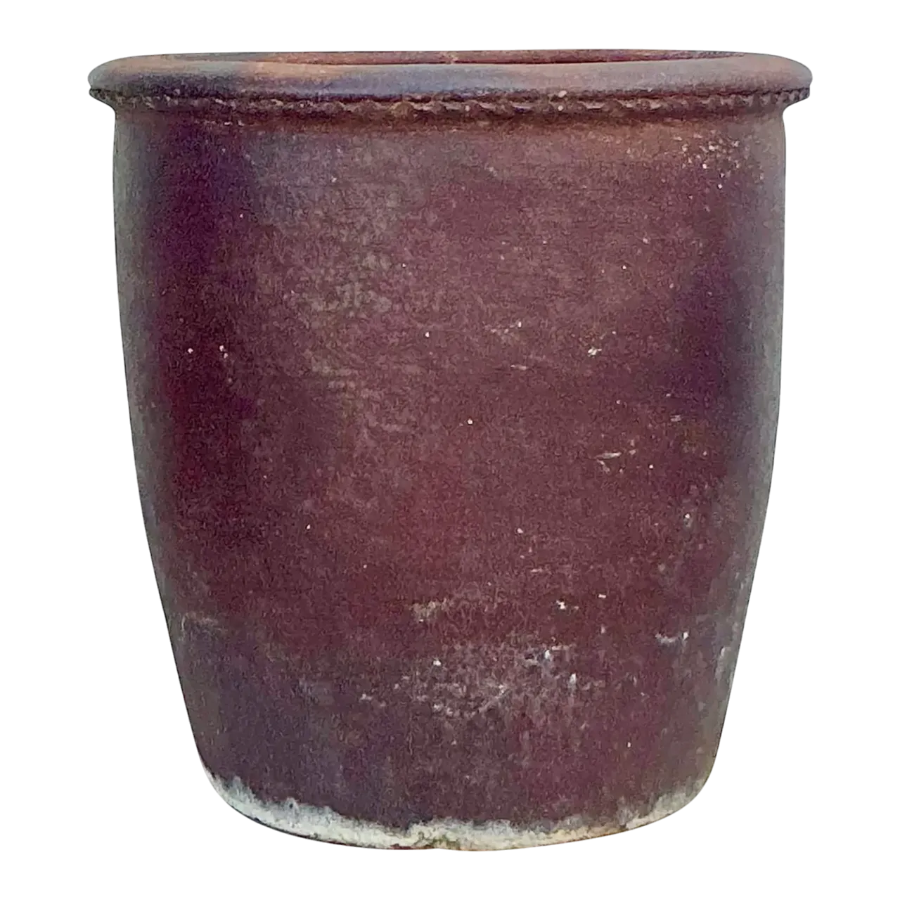 Vintage Boho Pie Crust Ceramic Planter