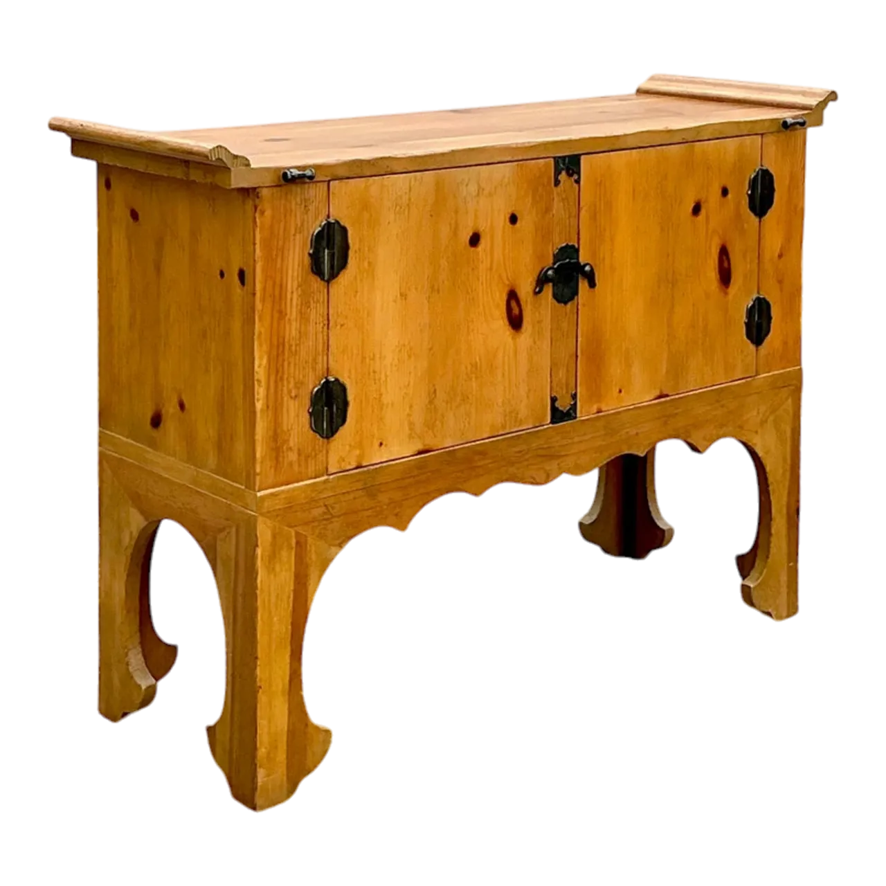 Vintage Boho Pine Pagoda Dry Bar