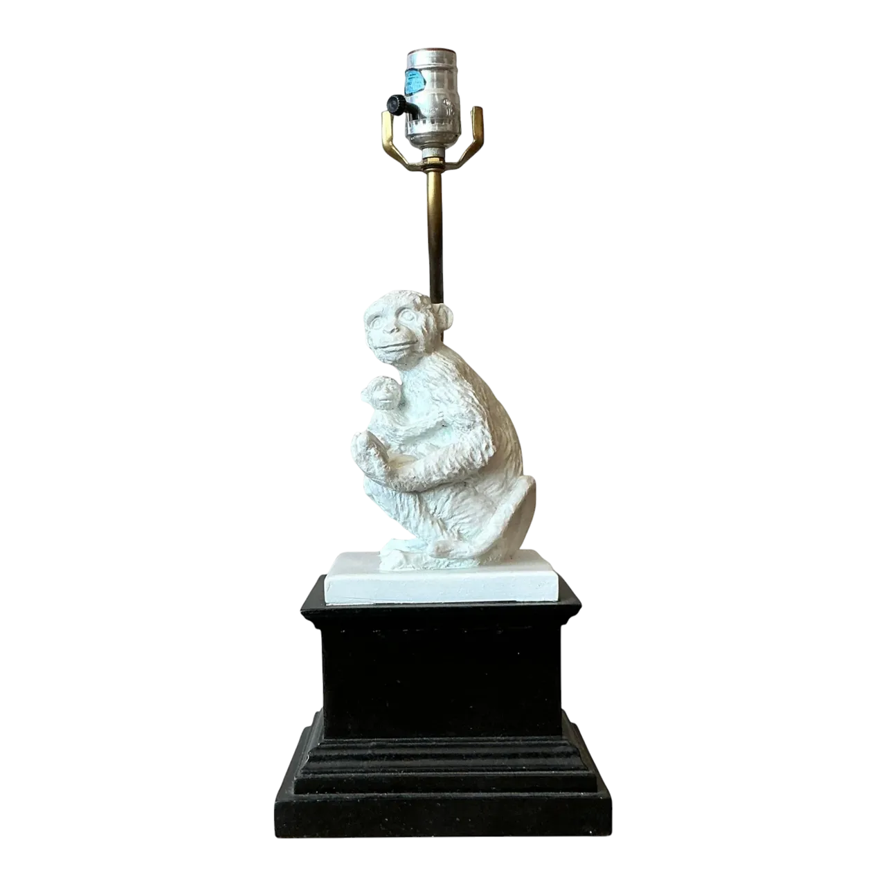 Vintage Boho Plaster Monkey Lamp