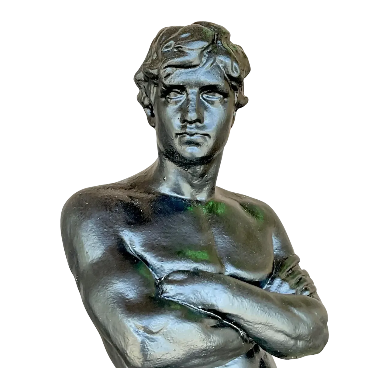 Vintage Boho Plaster Statue of Man