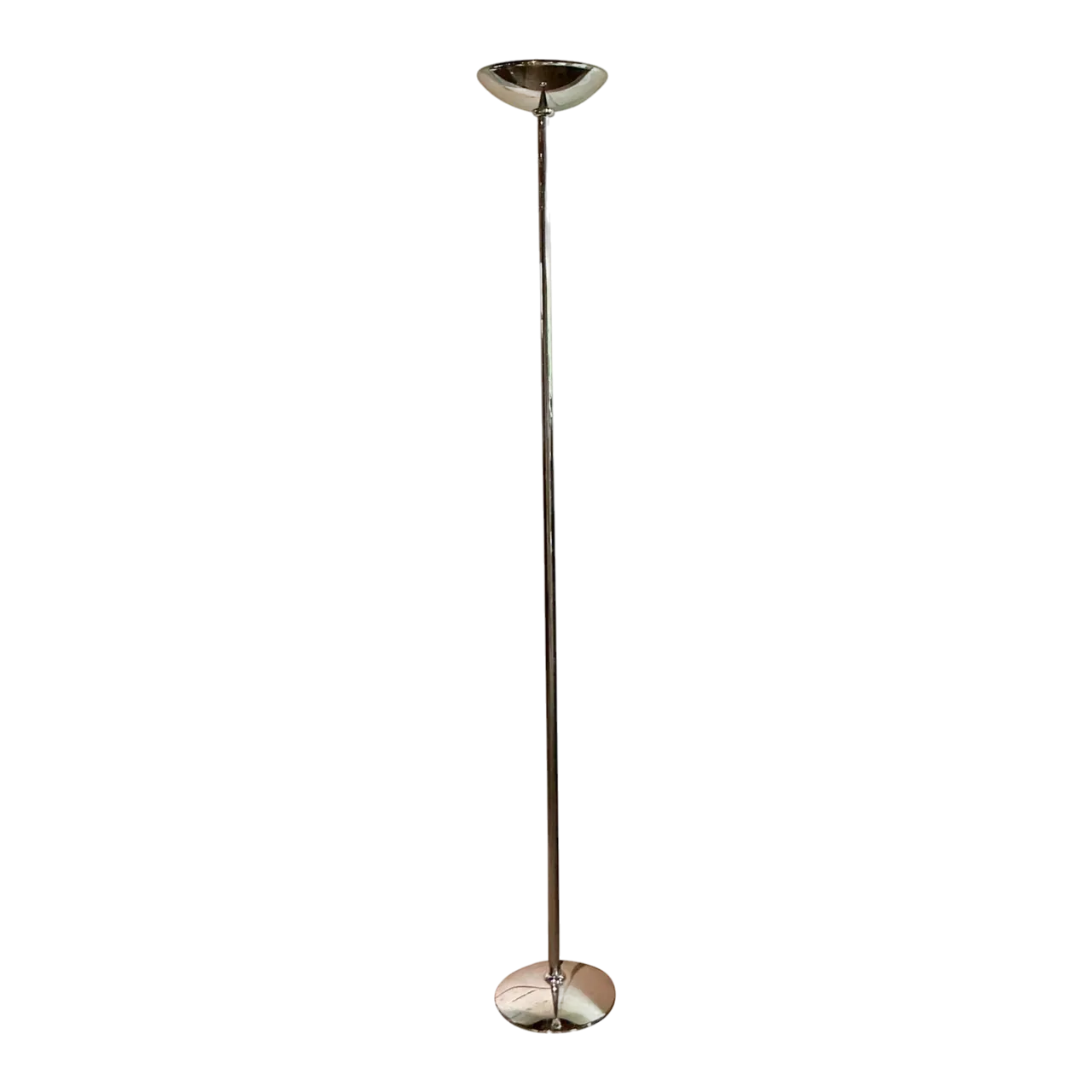 Vintage Boho Polished Chrome Halogen Floor Lamp