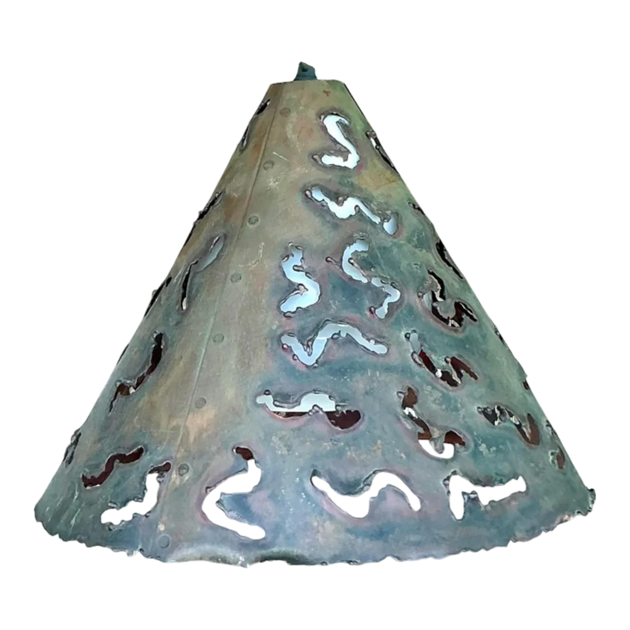 Vintage Boho Punch Cut Cone Pendant