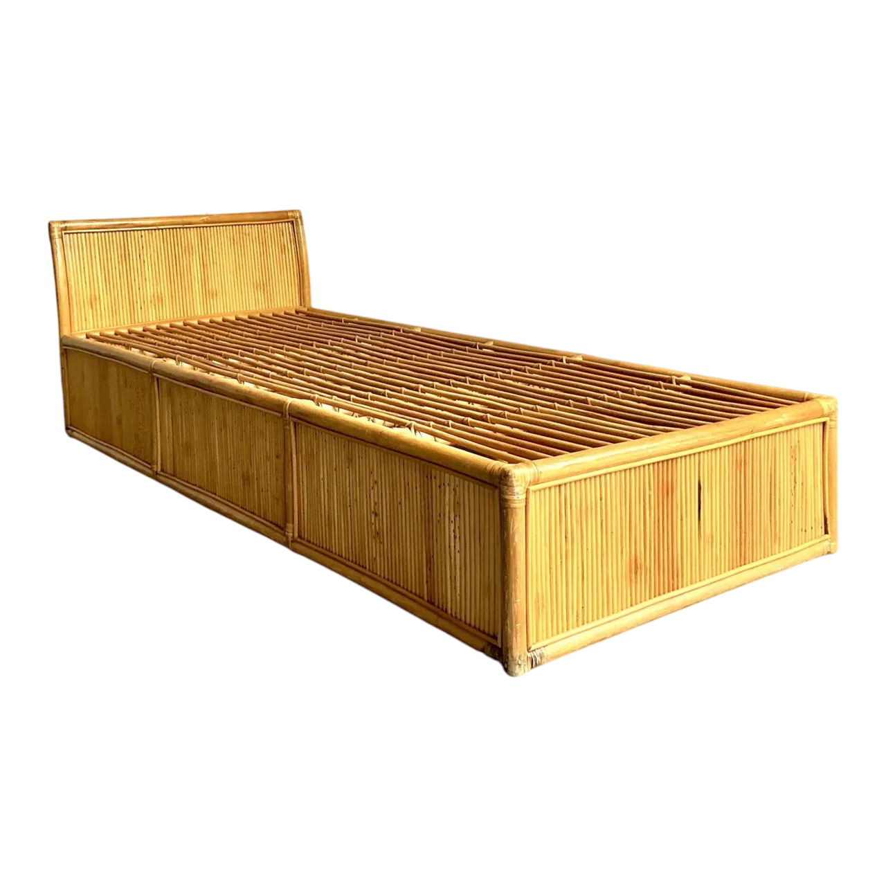 Vintage Boho Rattan Day Bed