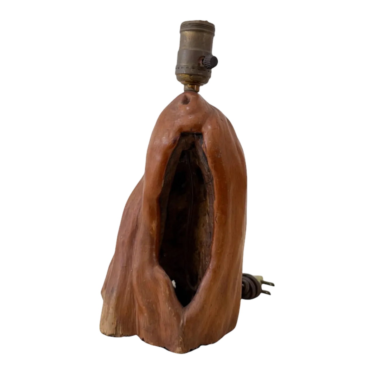 Vintage Boho Redwood Burl Lamp Base