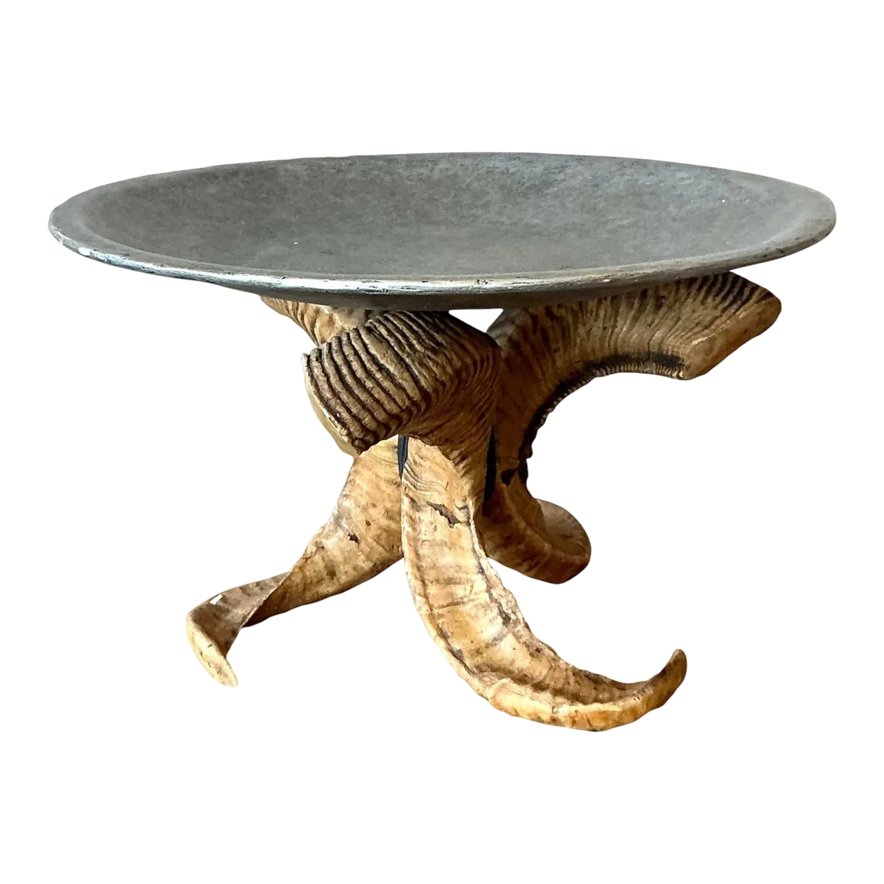 Vintage Boho Resin Horn Tray After Maitland Smith
