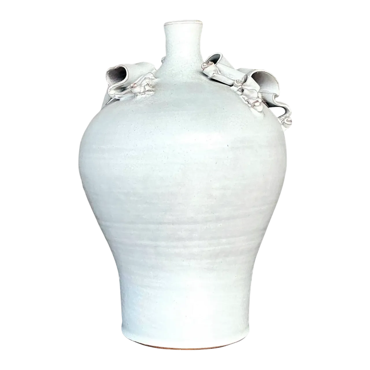 Vintage Boho Ribbons Studio Pottery Vase