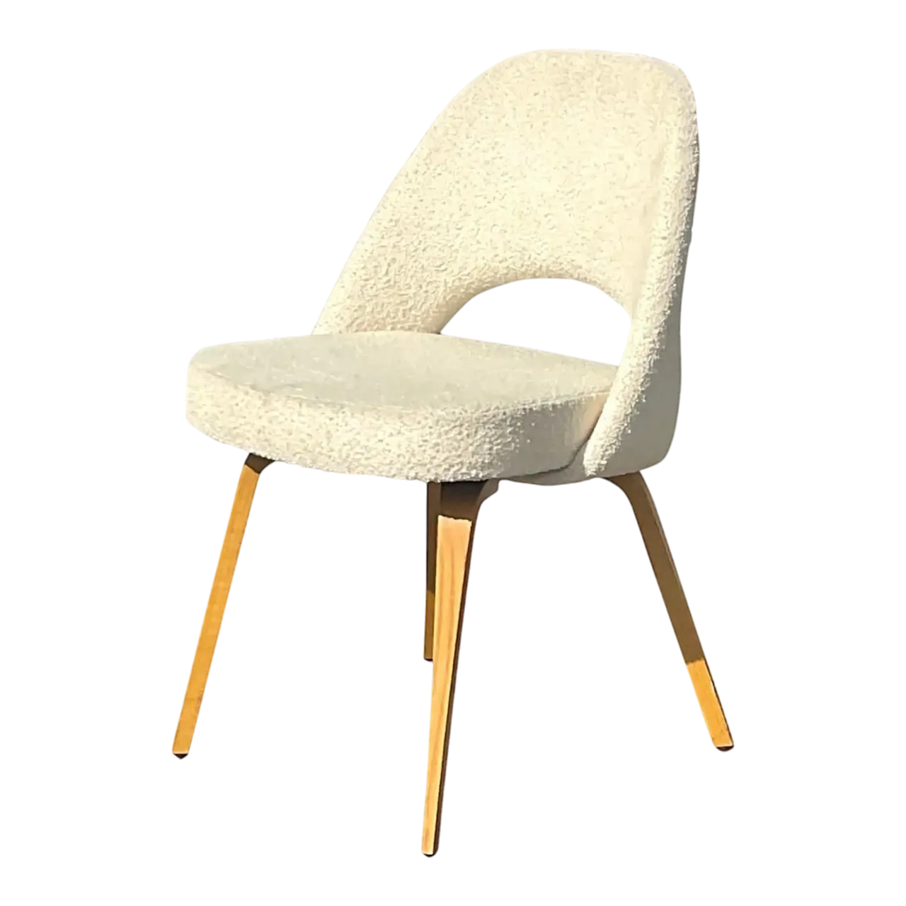 Vintage Boho Saarinen for Knoll Executive Armless Boucle Chair