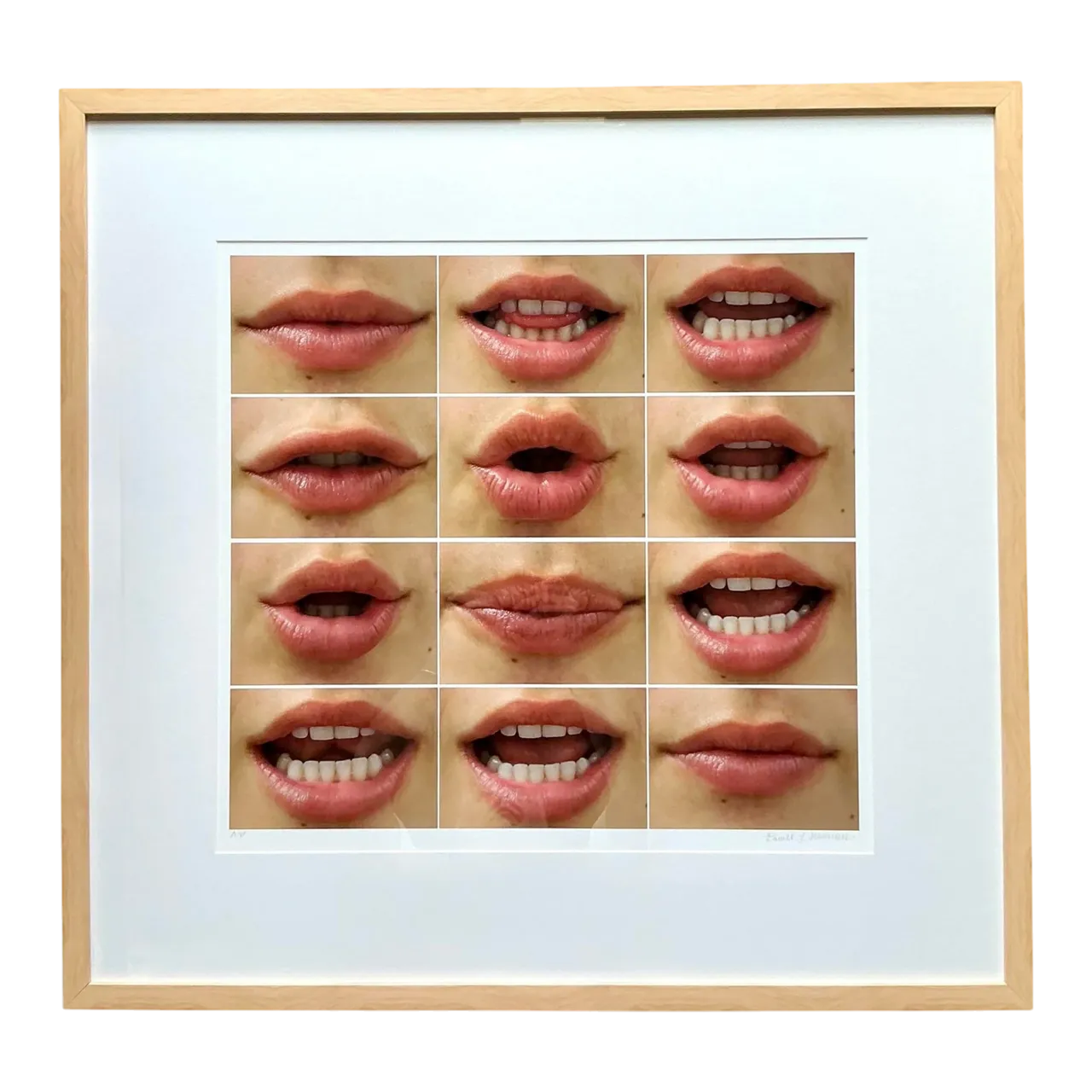 Vintage Boho Signed Ap Photo of “I Love You” on Rag Bright Paper