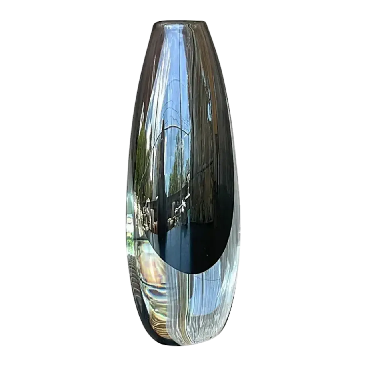 Vintage Boho Signed Art Glass Vase