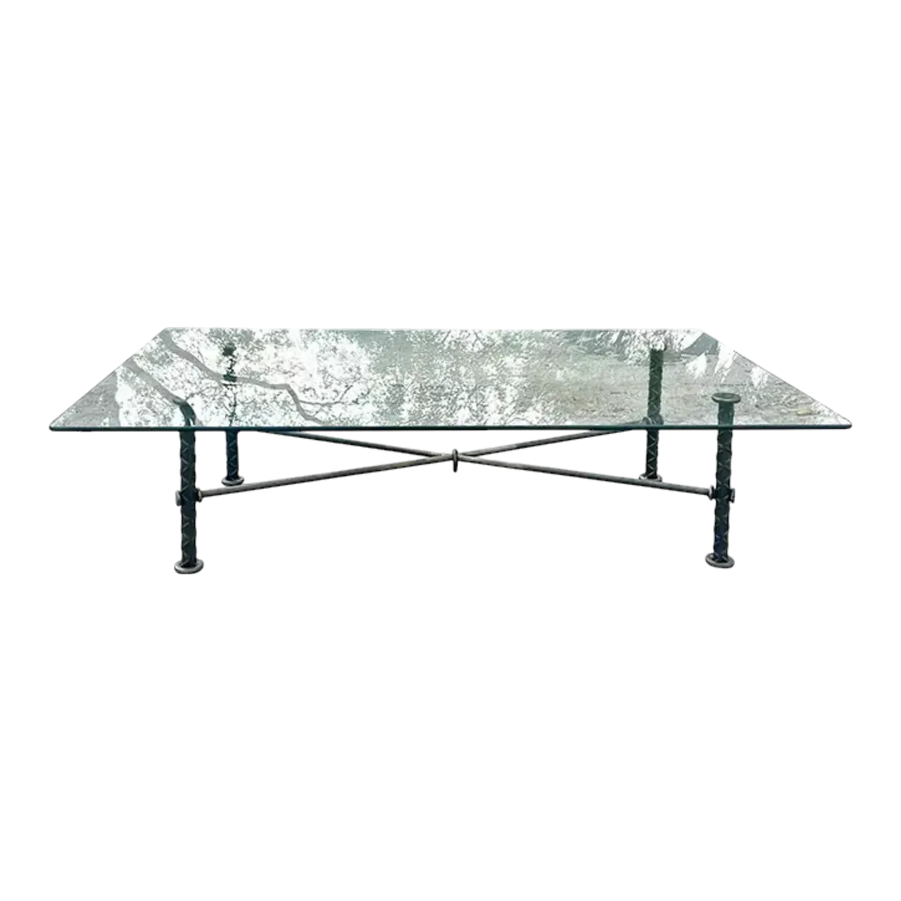 Vintage Boho Signed Ilana Goor Rebar Coffee Table