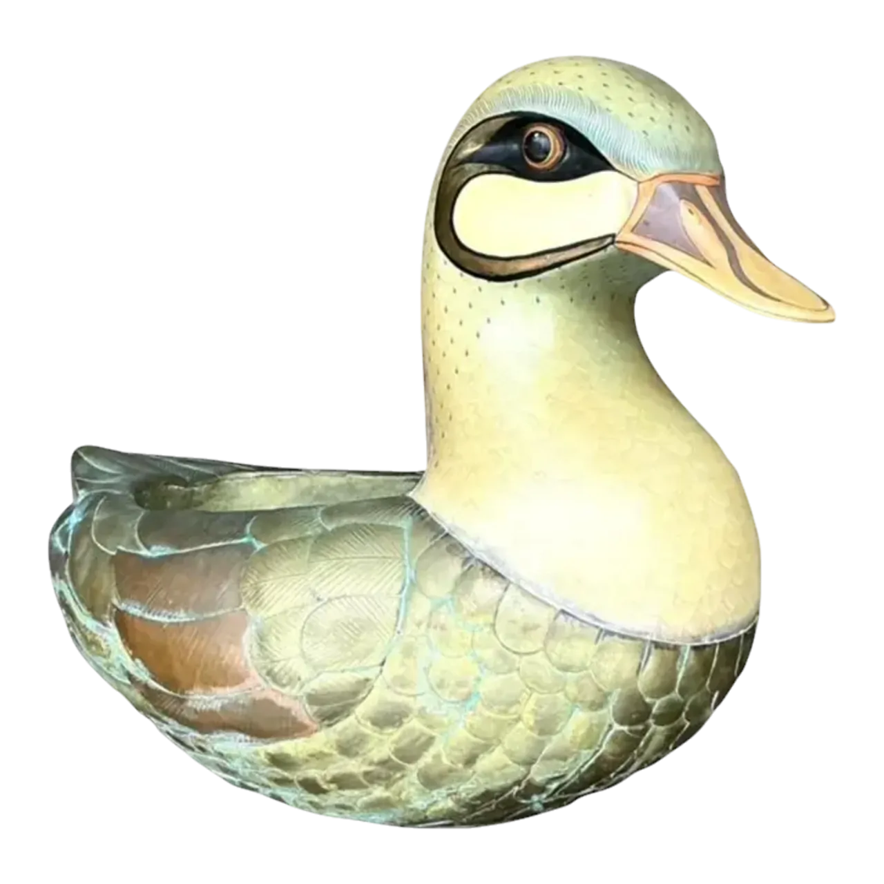 Vintage Boho Signed Sergio Bustamante Duck Planter
