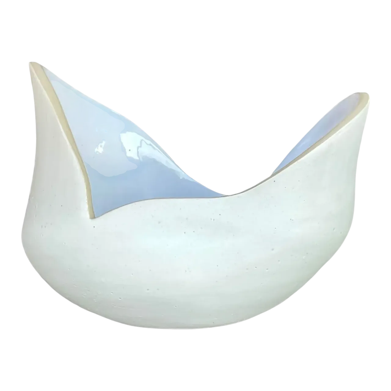 Vintage Boho Signed Slab Built Biomorphic Bowl