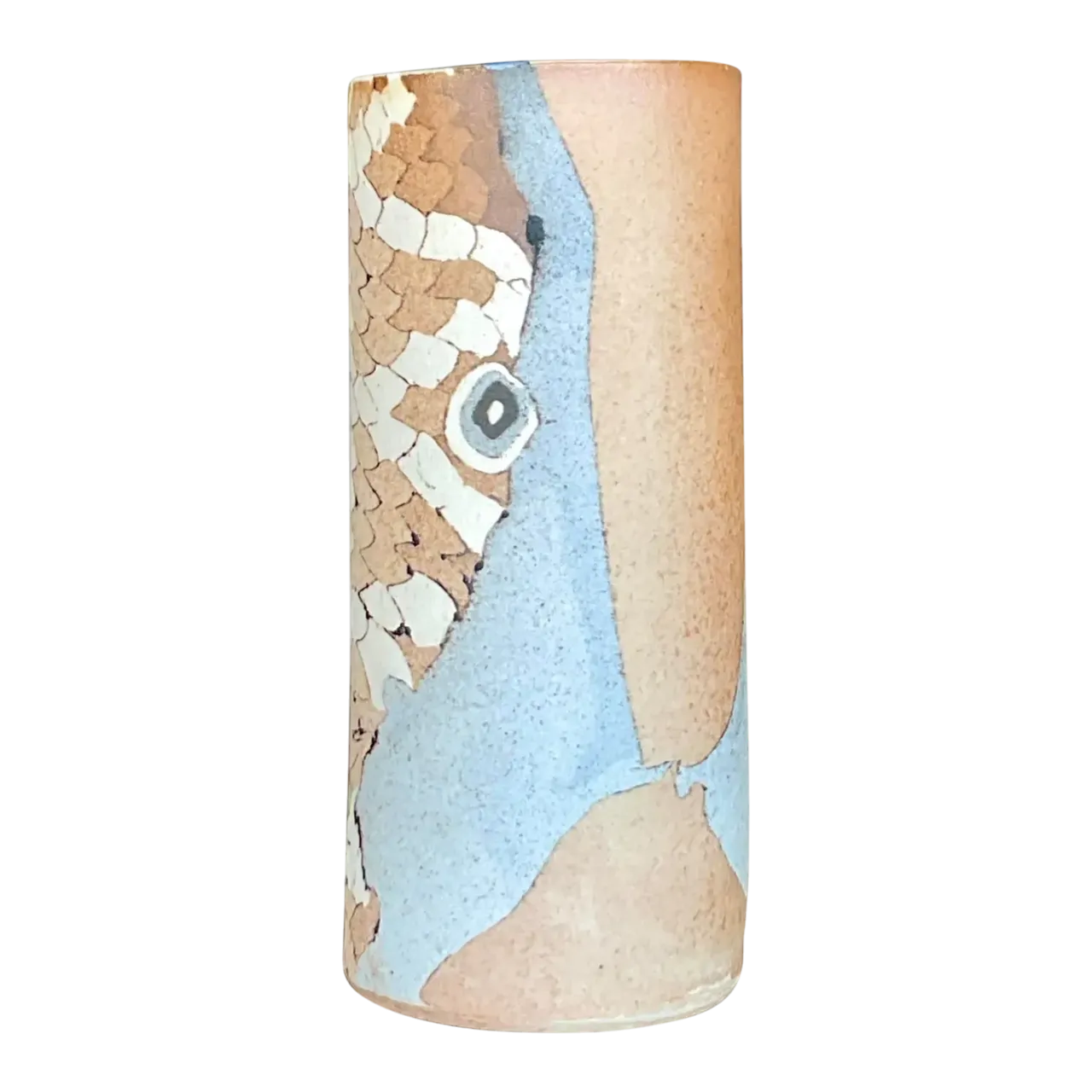 Vintage Boho Slab Built Studio Pottery Vase - Pottery, 2.75W x 6.5H