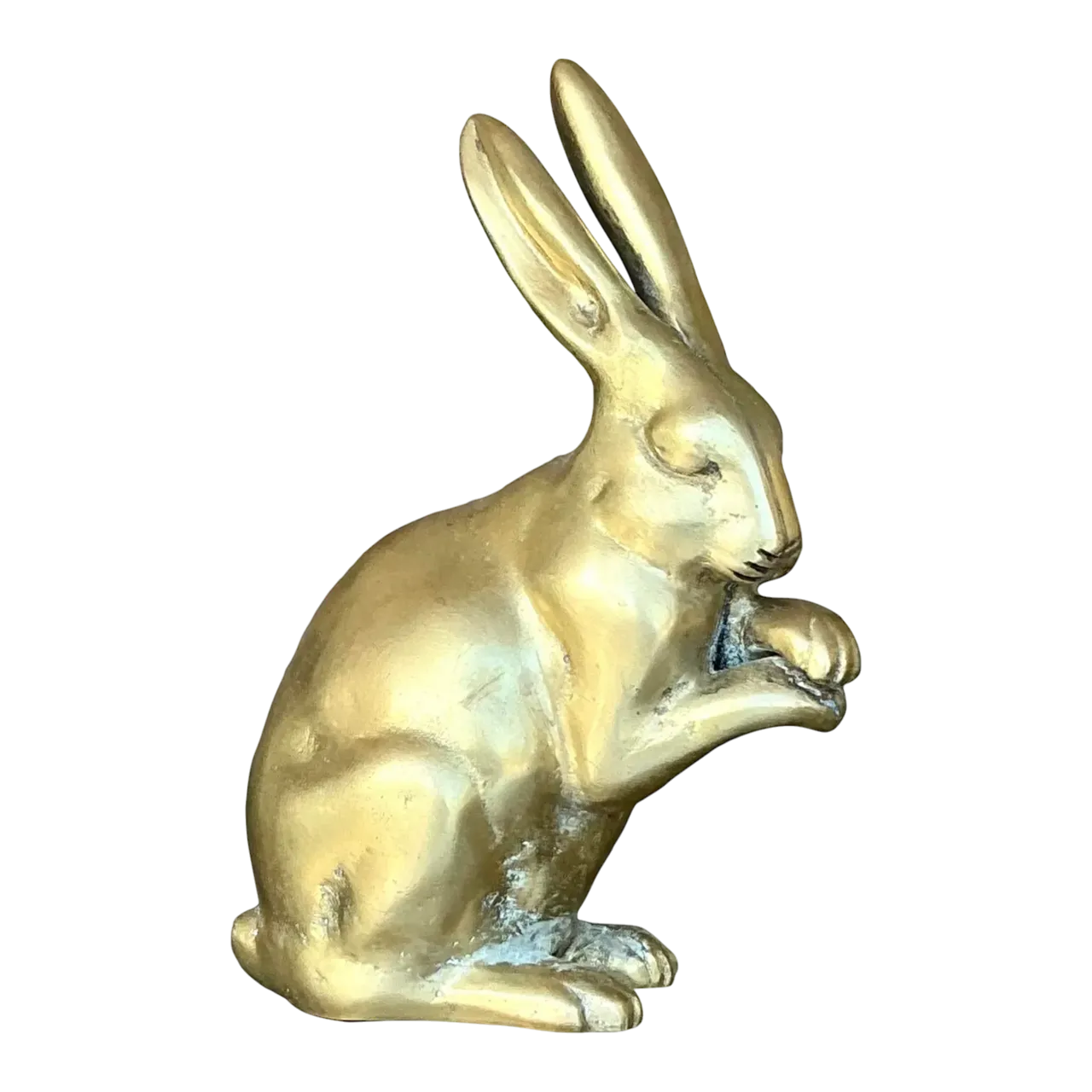 Vintage Boho Solid Brass Bunny