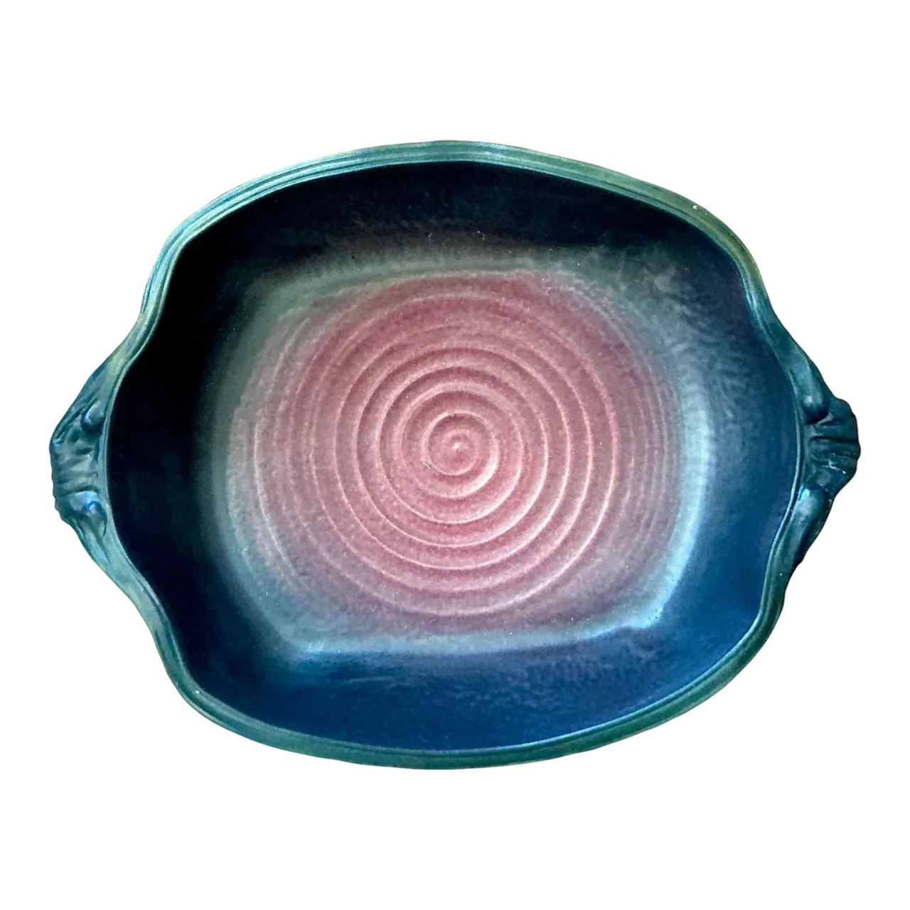 Vintage Boho Studio Pottery Bowl - Ceramic, 14.5W x 11H