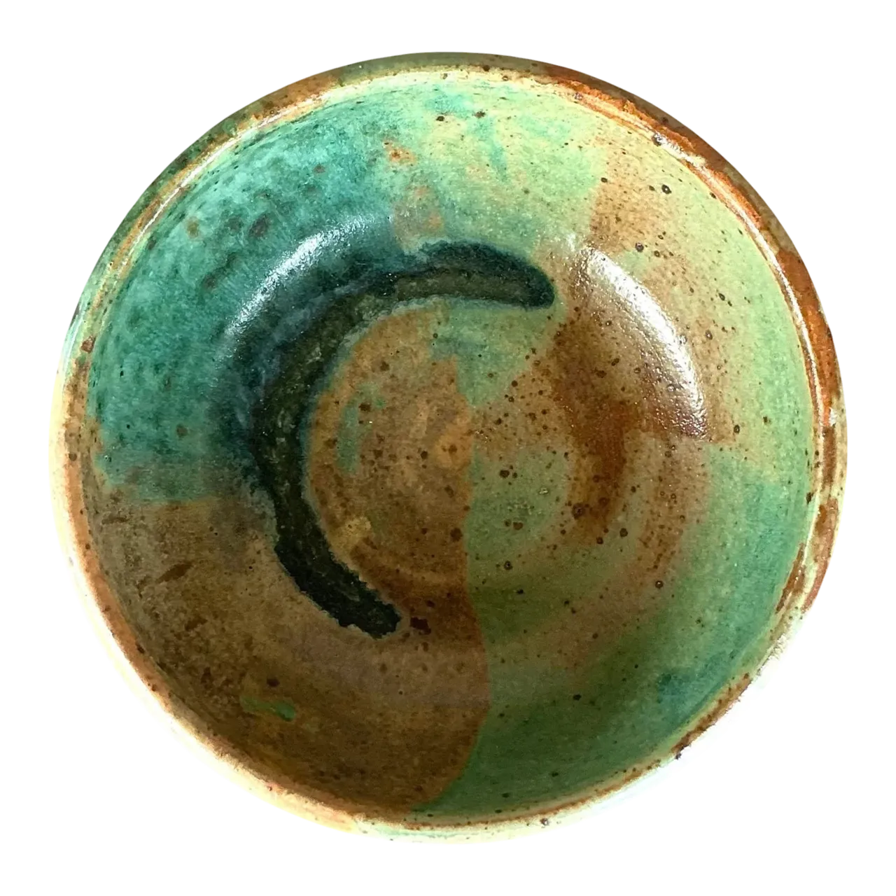 Vintage Boho Studio Pottery Bowl - Ceramic, 6W x 3H