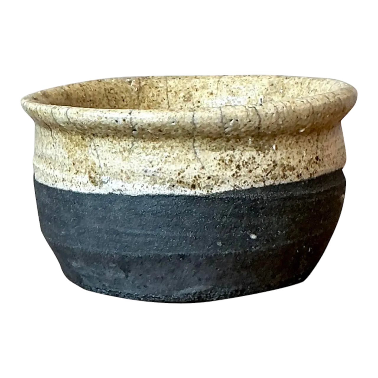 Vintage Boho Studio Pottery Bowl - Ceramic, 8.5W x 3.2H