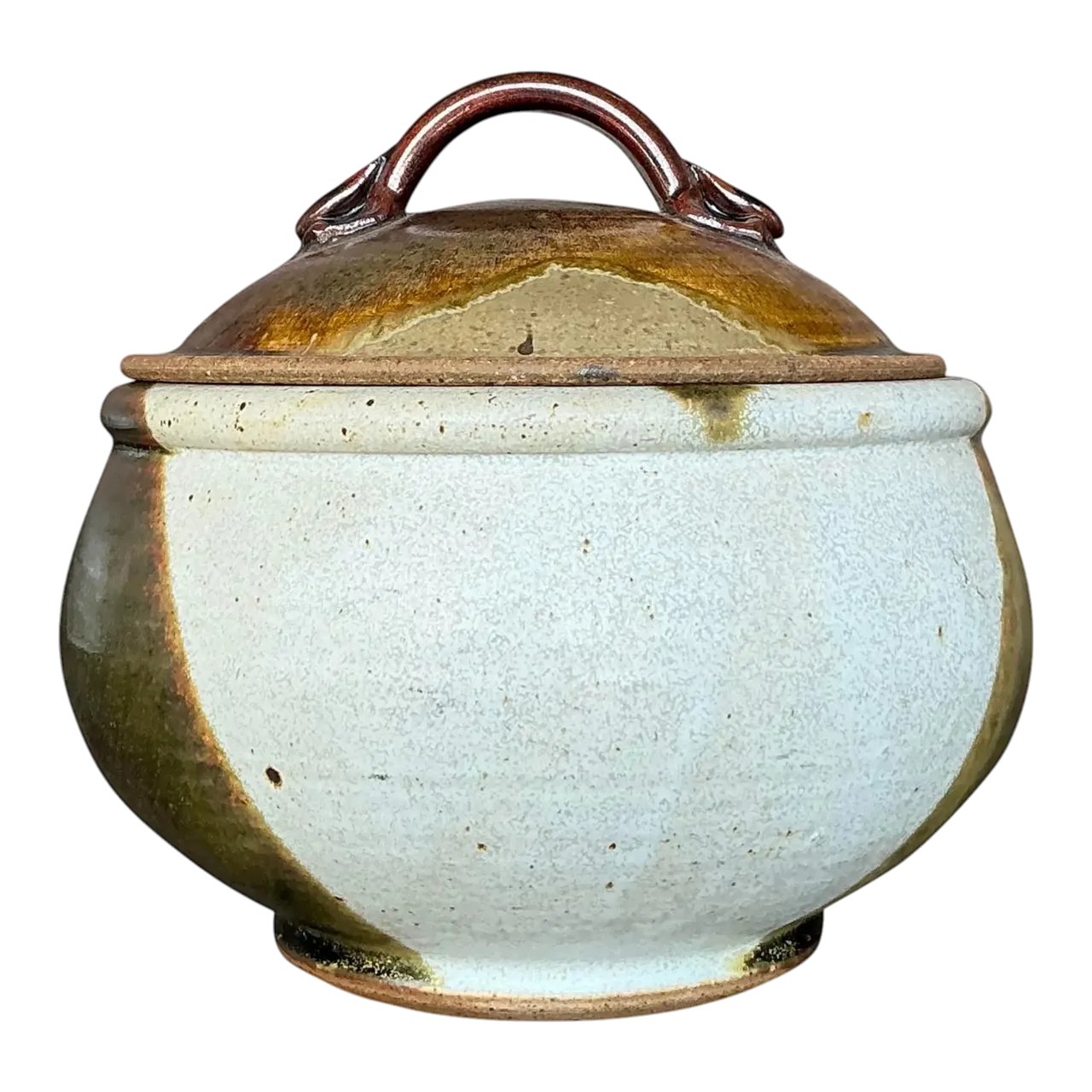 Vintage Boho Studio Pottery Lidded Bowl