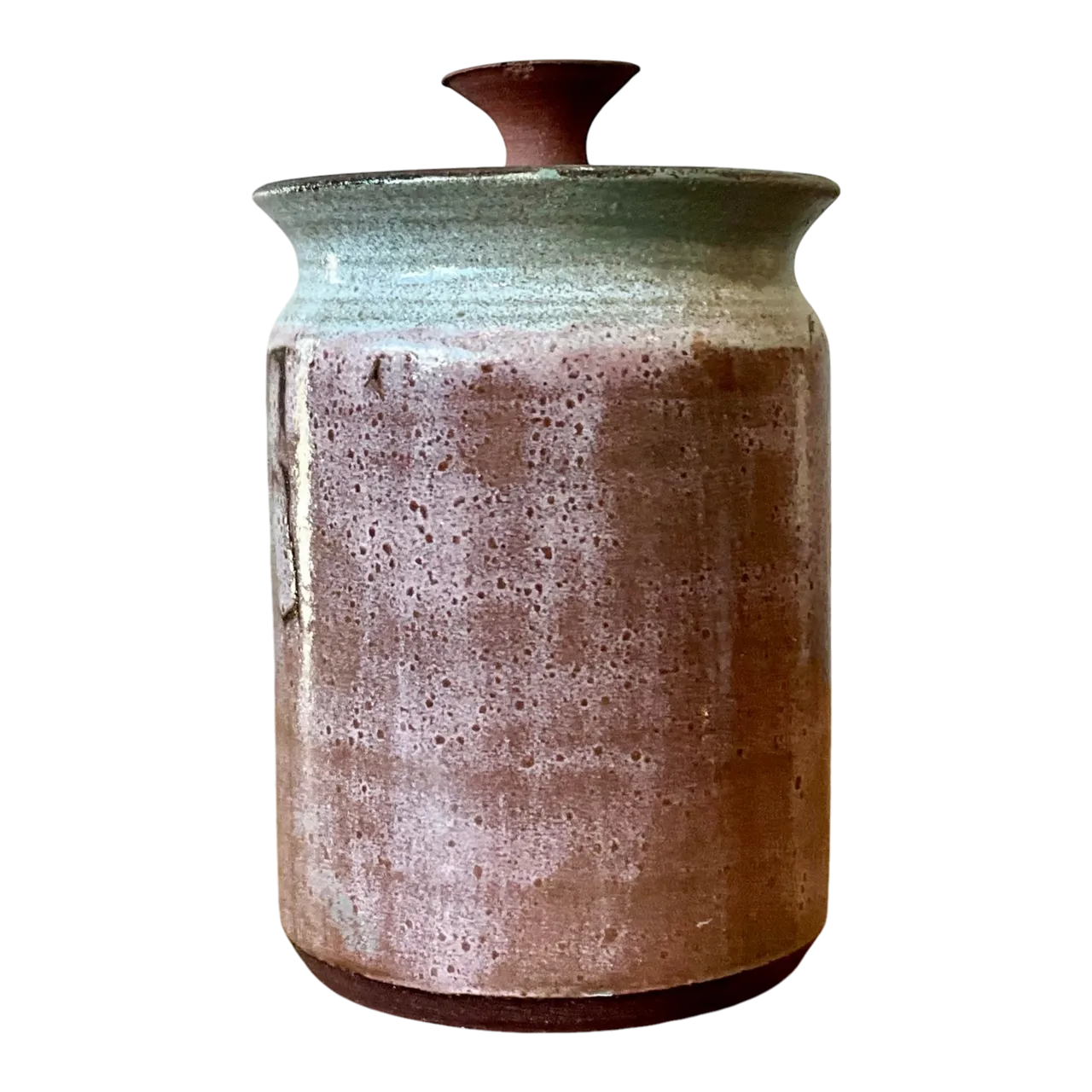 Vintage Boho Studio Pottery Lidded Jar