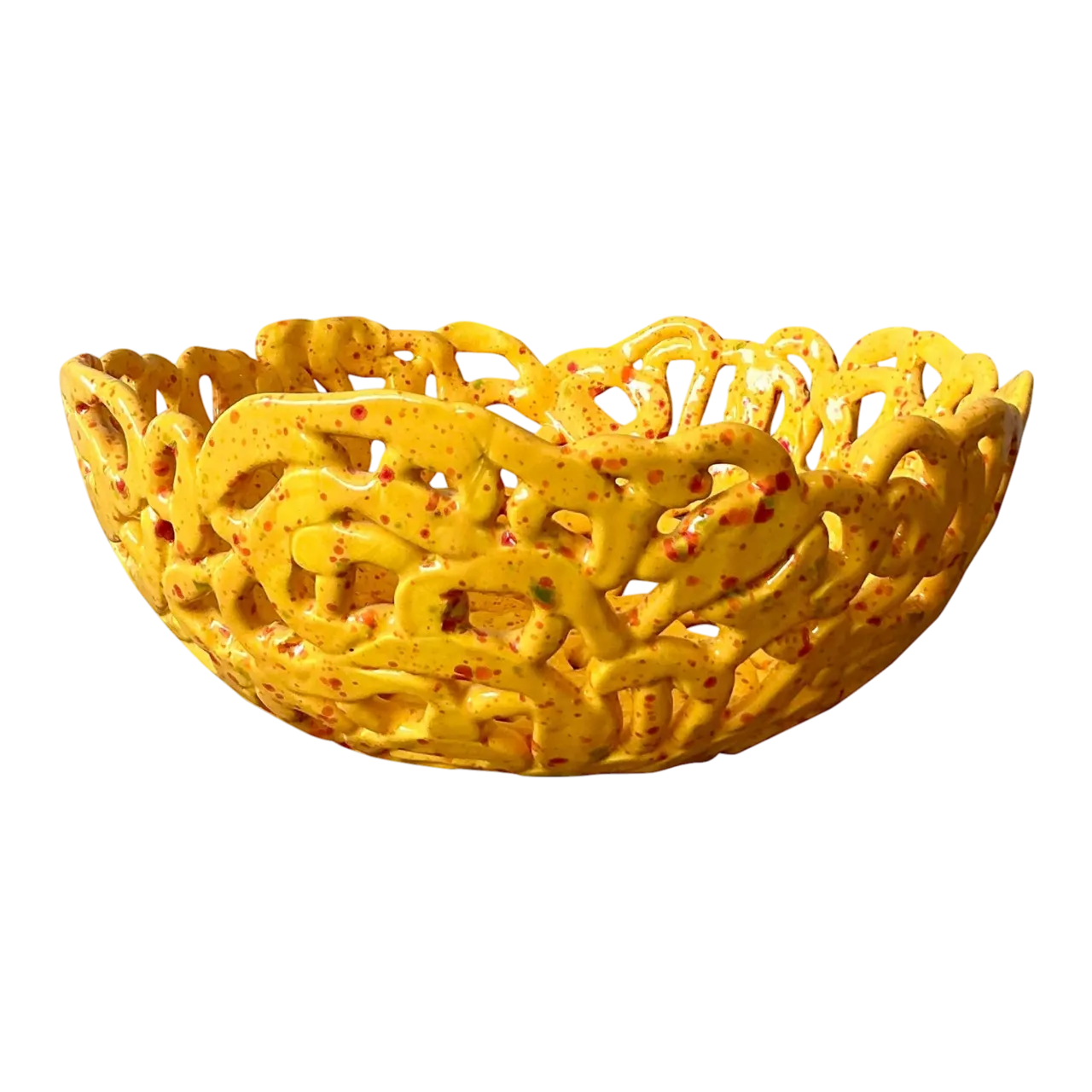 Vintage Boho Studio Pottery Squiggle Bowl