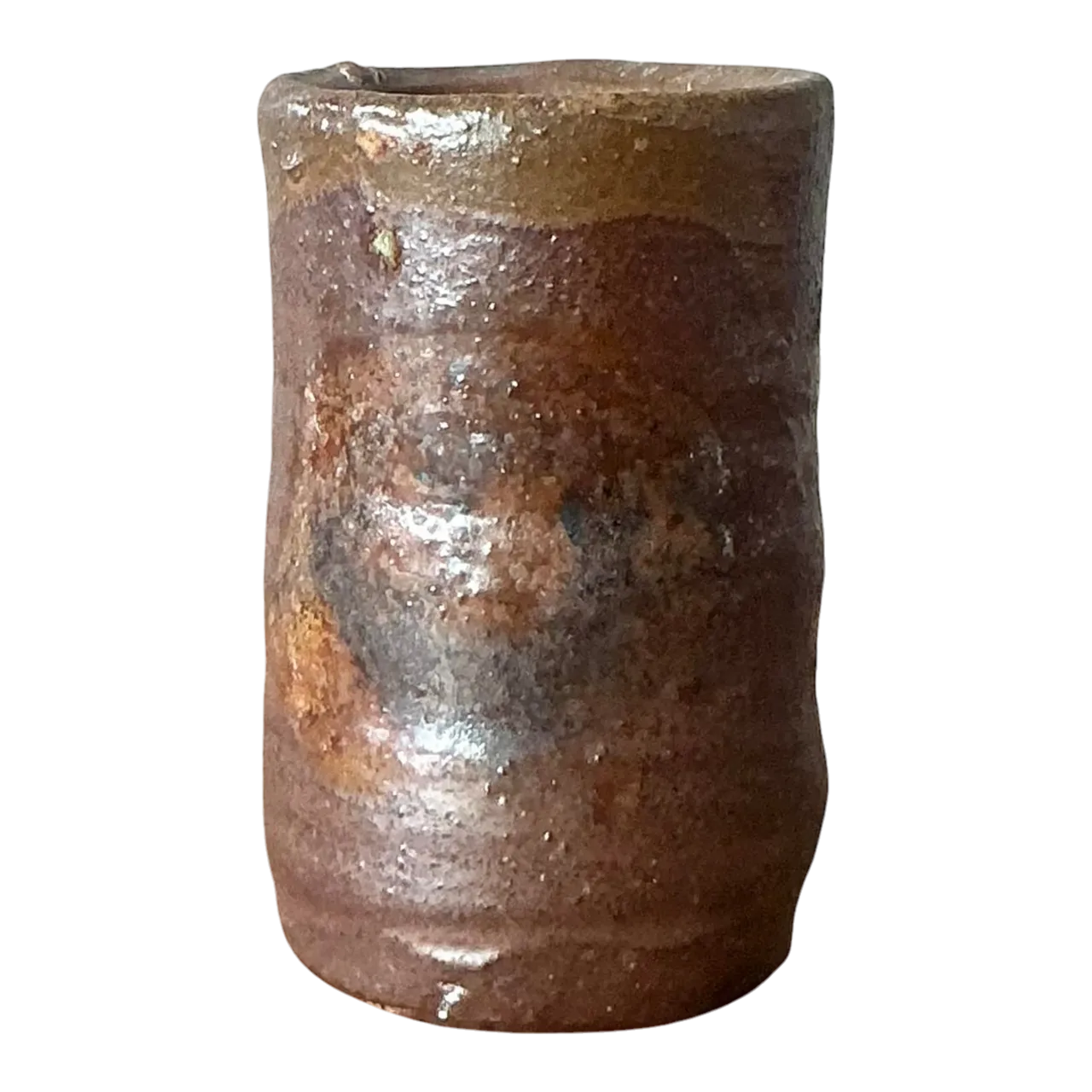 Vintage Boho Studio Pottery Vase - Ceramic, 2.5W x 4H