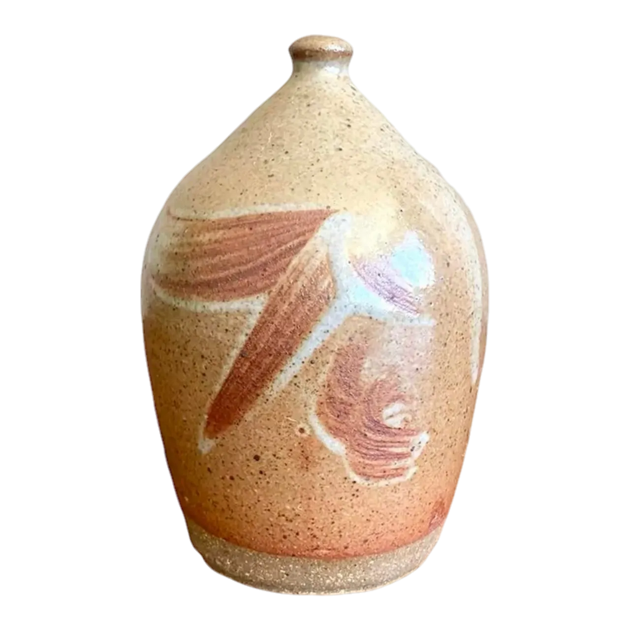 Vintage Boho Studio Pottery Vase - Ceramic, 3.5W x 5.5H