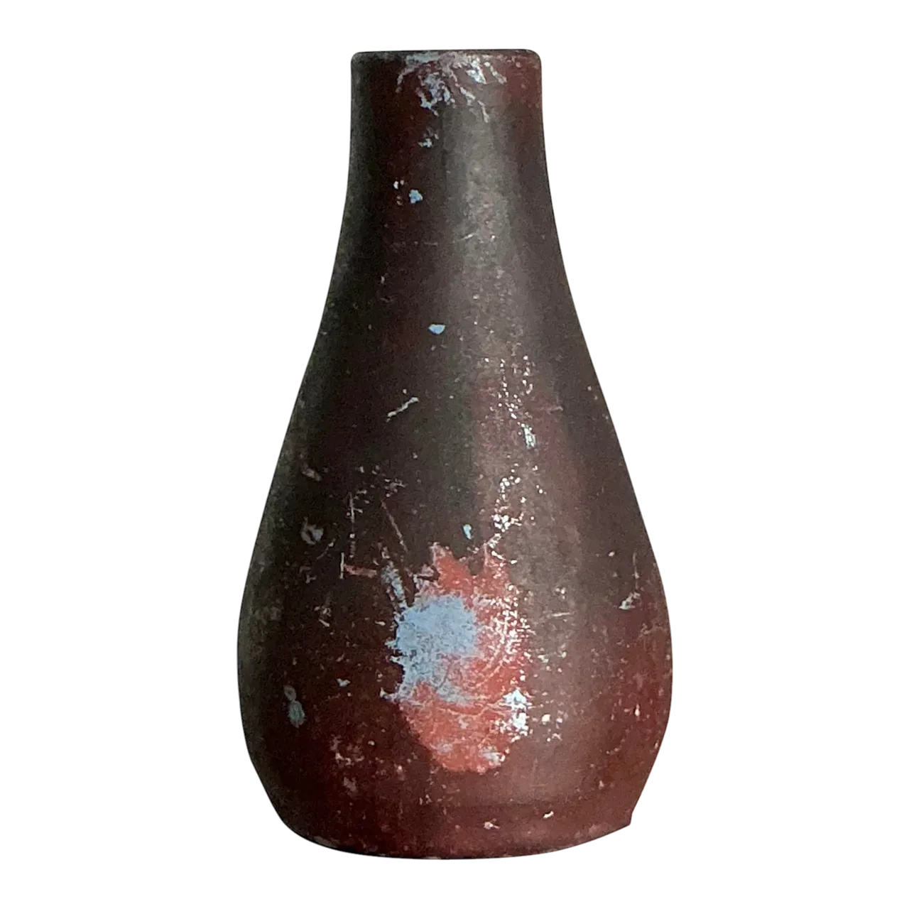 Vintage Boho Studio Pottery Vase - Earthenware, 4.5W x 7.5H