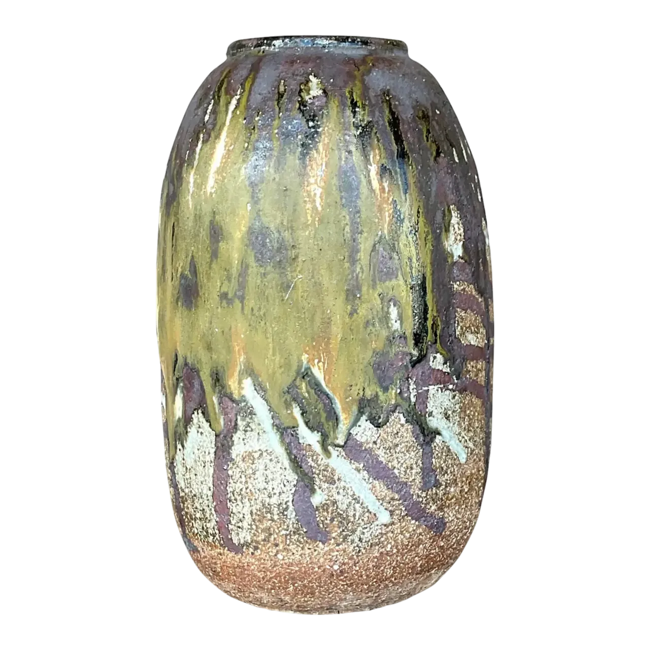 Vintage Boho Studio Pottery Vase - Pottery, 5.75W x 10.5H