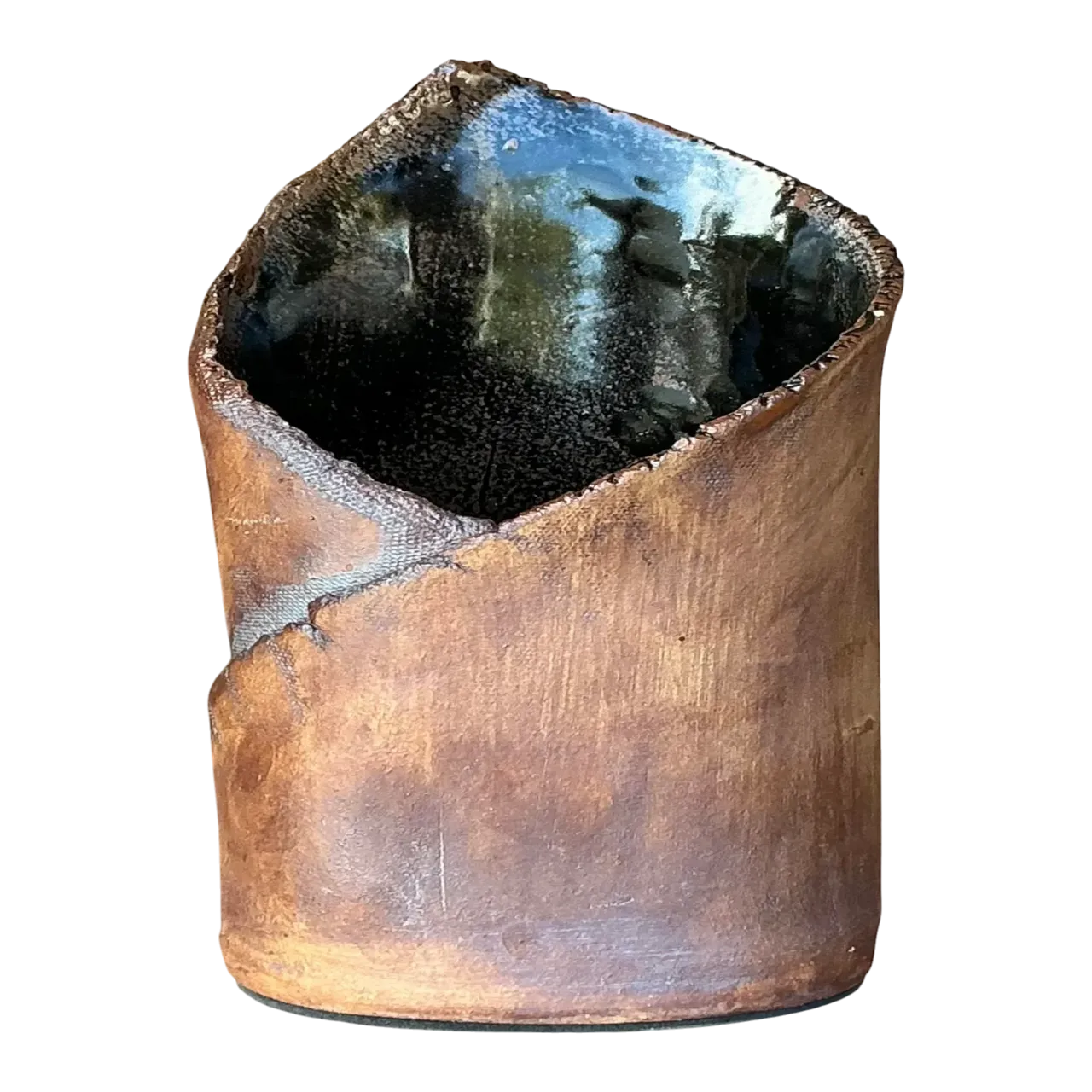 Vintage Boho Studio Pottery Vase - Pottery, 5W x 10.25H