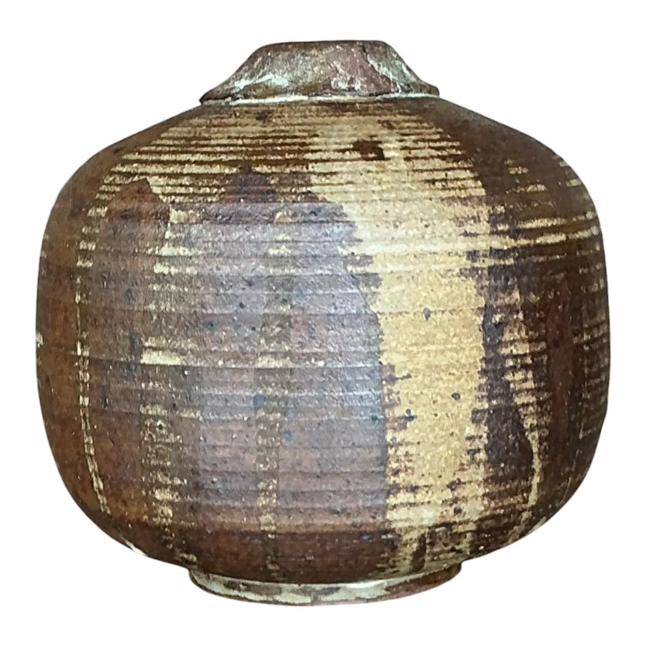 Vintage Boho Studio Pottery Vase - Stone, 5.25W x 5.25H