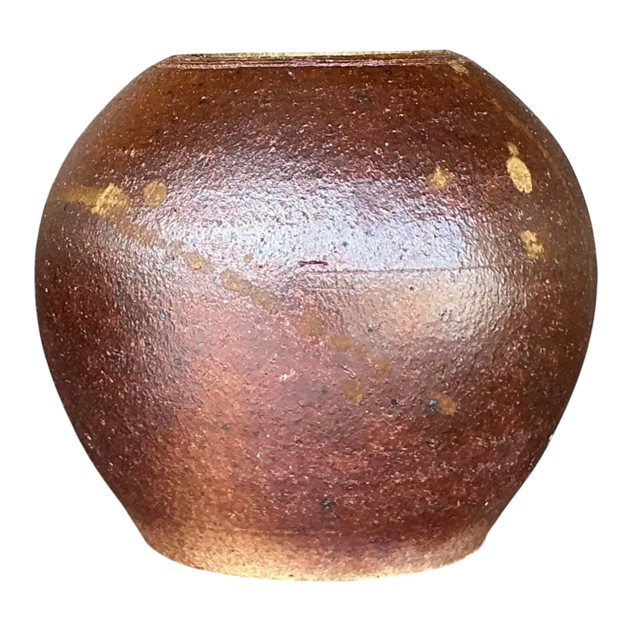 Vintage Boho Studio Pottery Vase - Stone, 6W x 5.5H