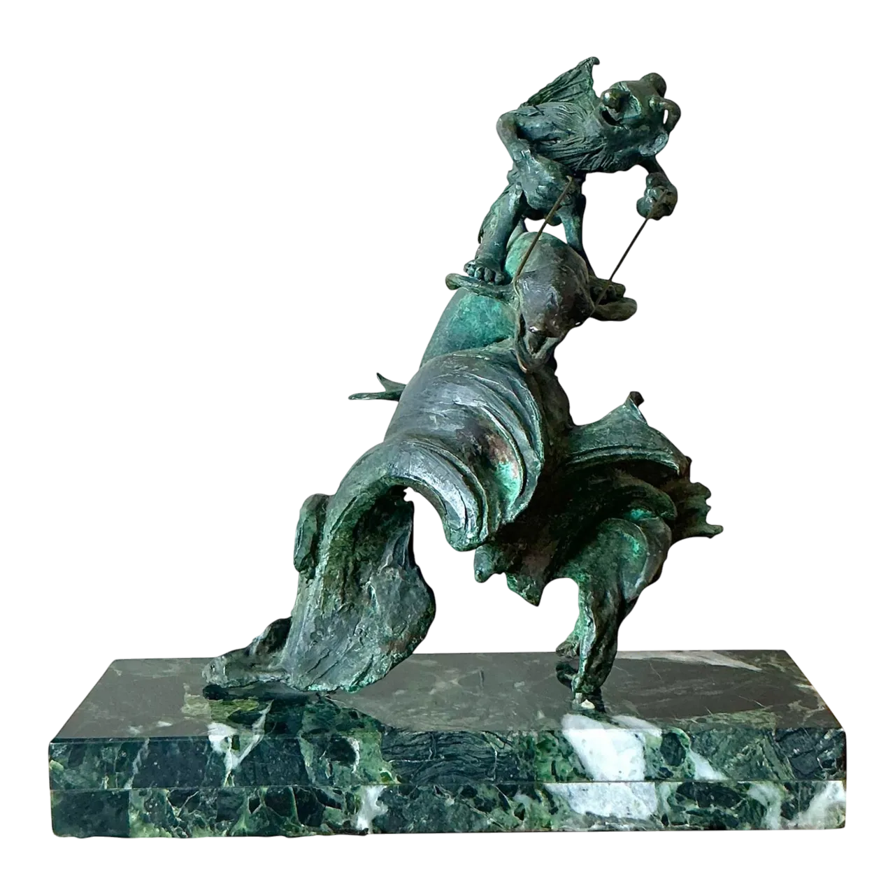 Vintage Boho Surrealist Bronze Sculpture