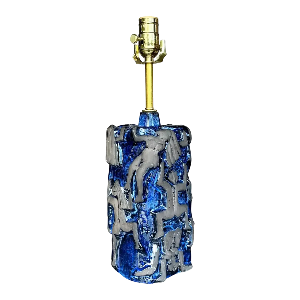 Vintage Boho Swedish Jie Ceramics Figural Lamp